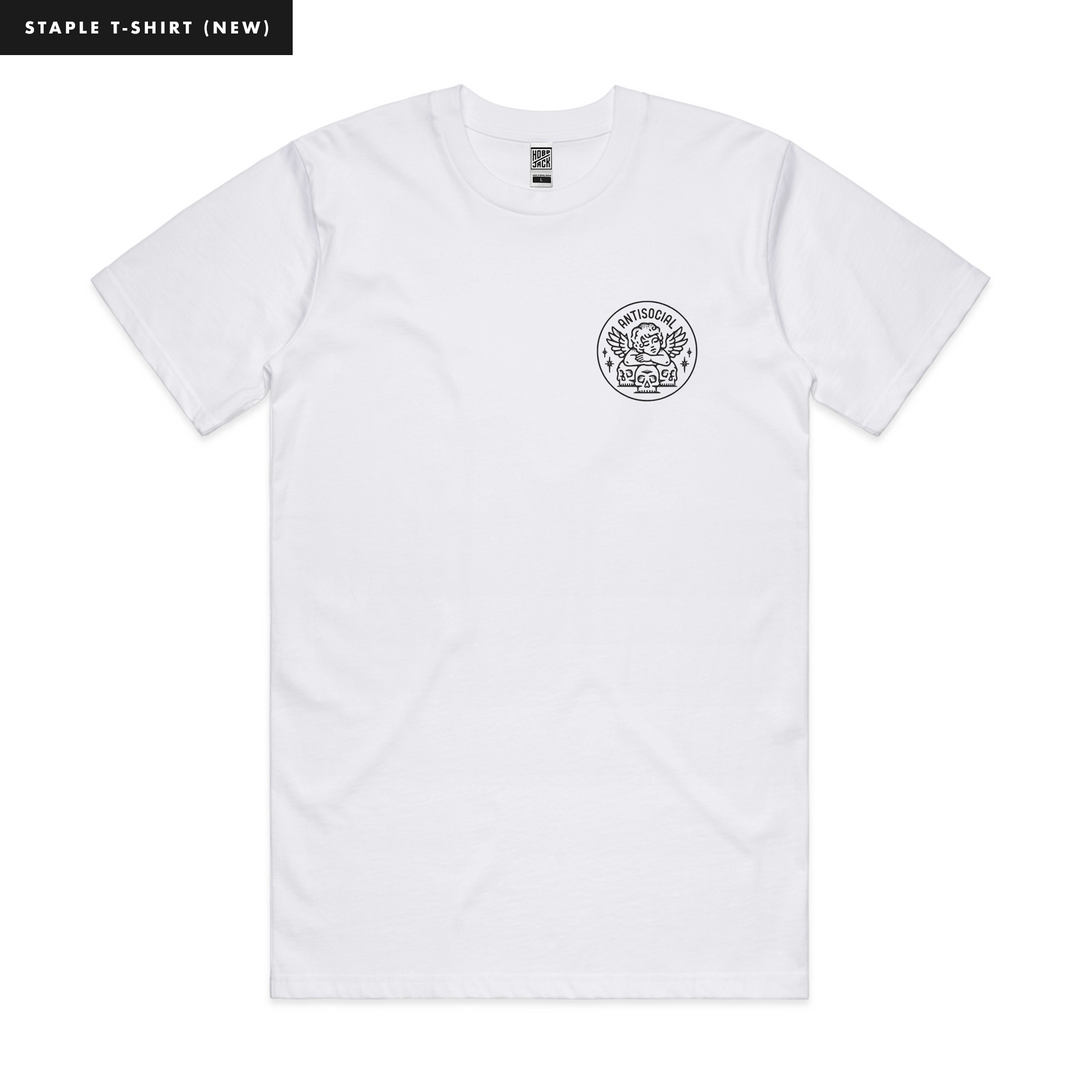 ANTISOCIAL - WHITE POCKET T-SHIRT - NEW STAPLE