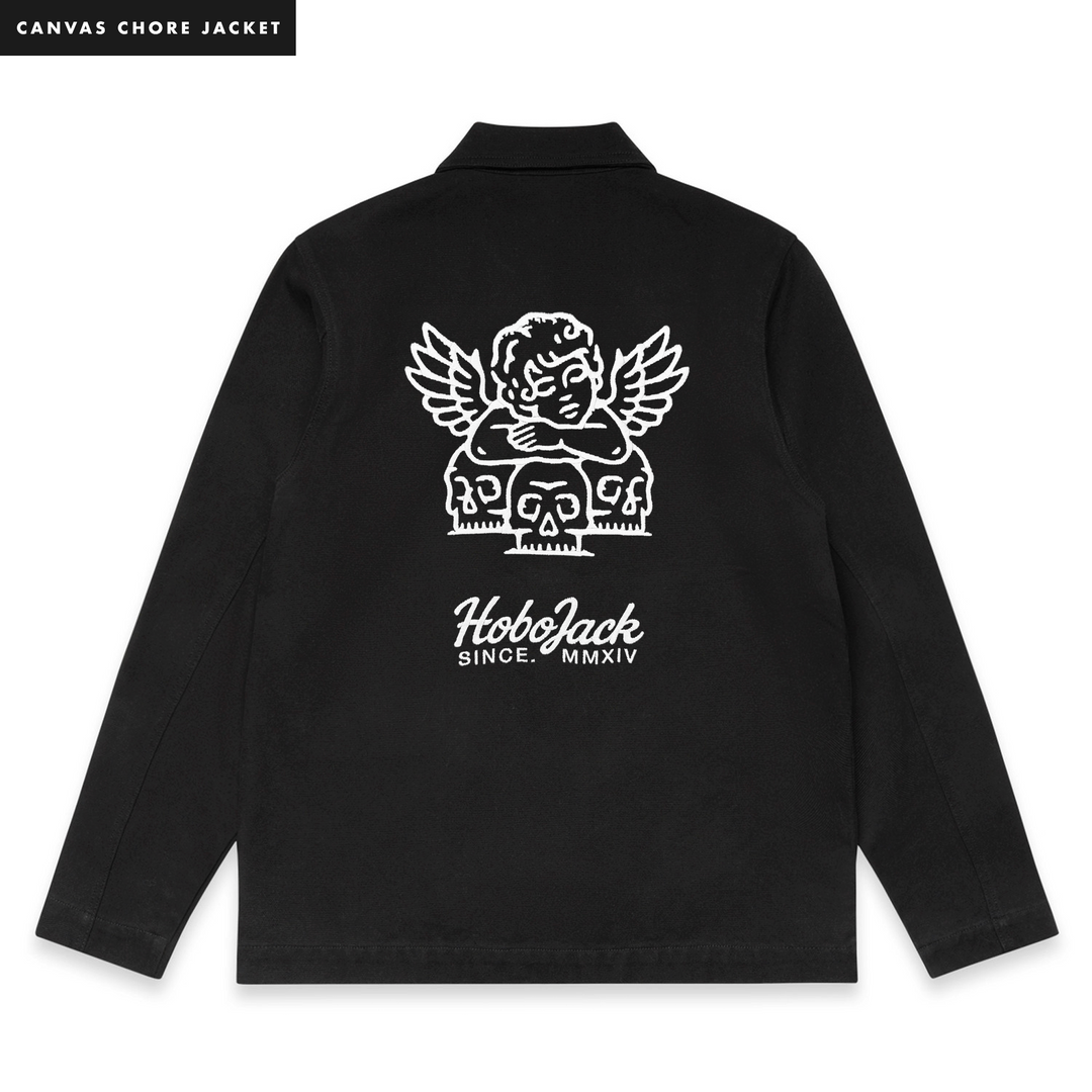 ANTISOCIAL EMBROIDERED CANVAS CHORE JACKET