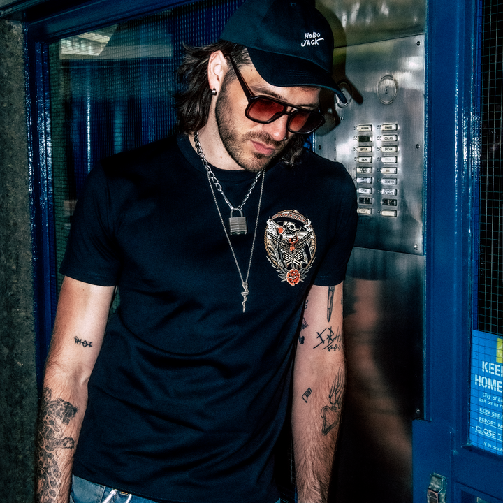 DEATHSPERADO - FRONT & BACK - BLACK T-SHIRT - DELUXE HEAVY