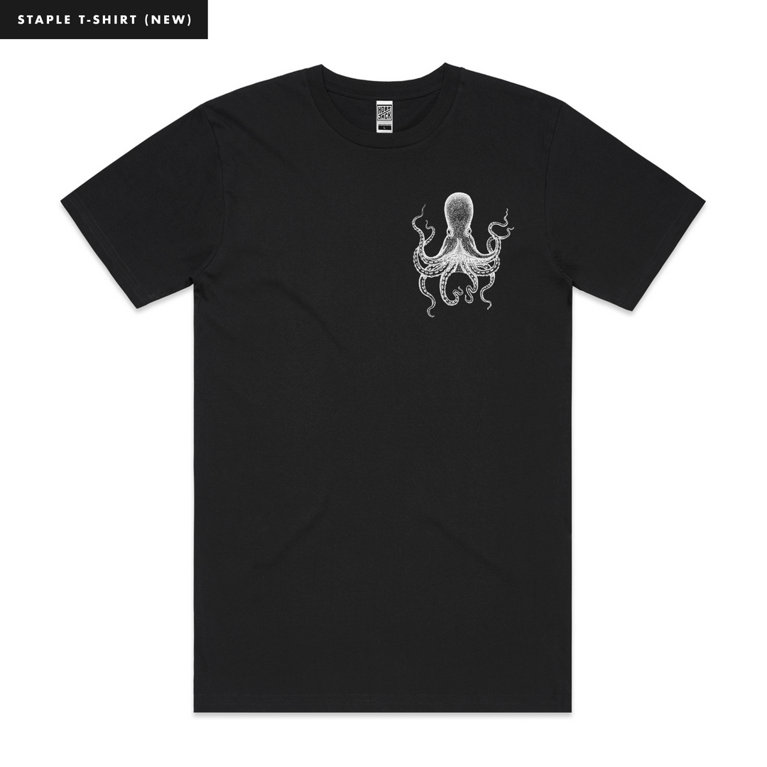 OCTOPUS TATTOO - POCKET BLACK T-Shirt ~ BEN WILLS COLLAB
