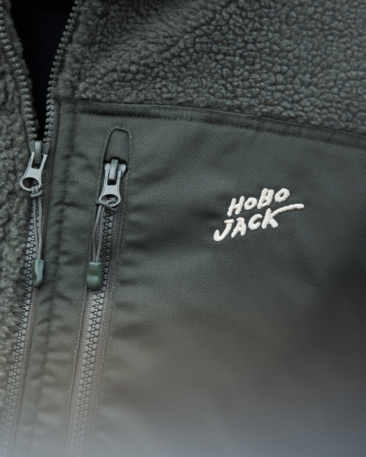 SHERPA FLEECE GILET - OLIVE
