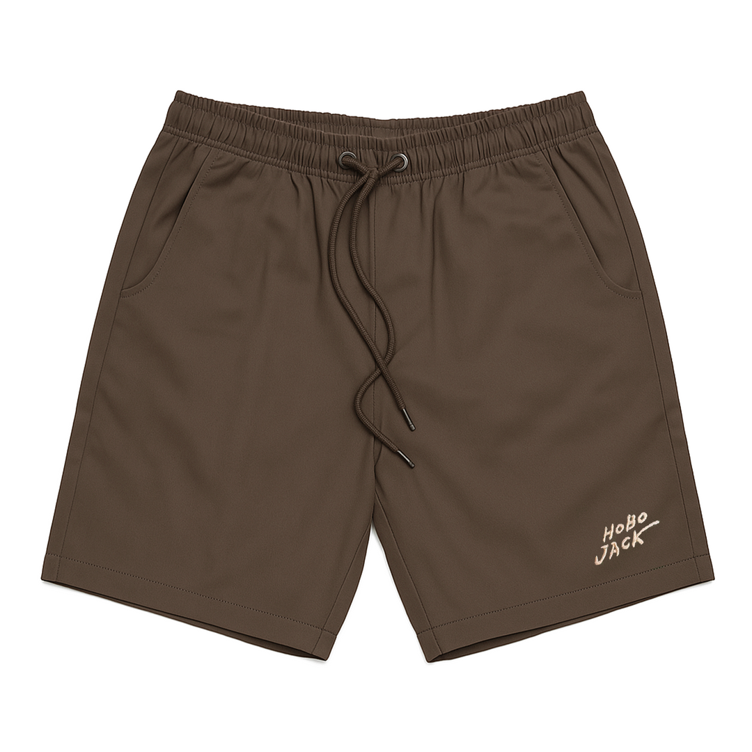 STAPLE WALK SHORTS - WALNUT