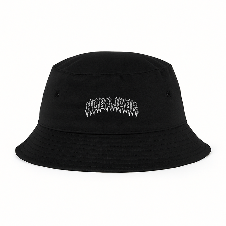 BAND LOGO BUCKET HAT - BLACK