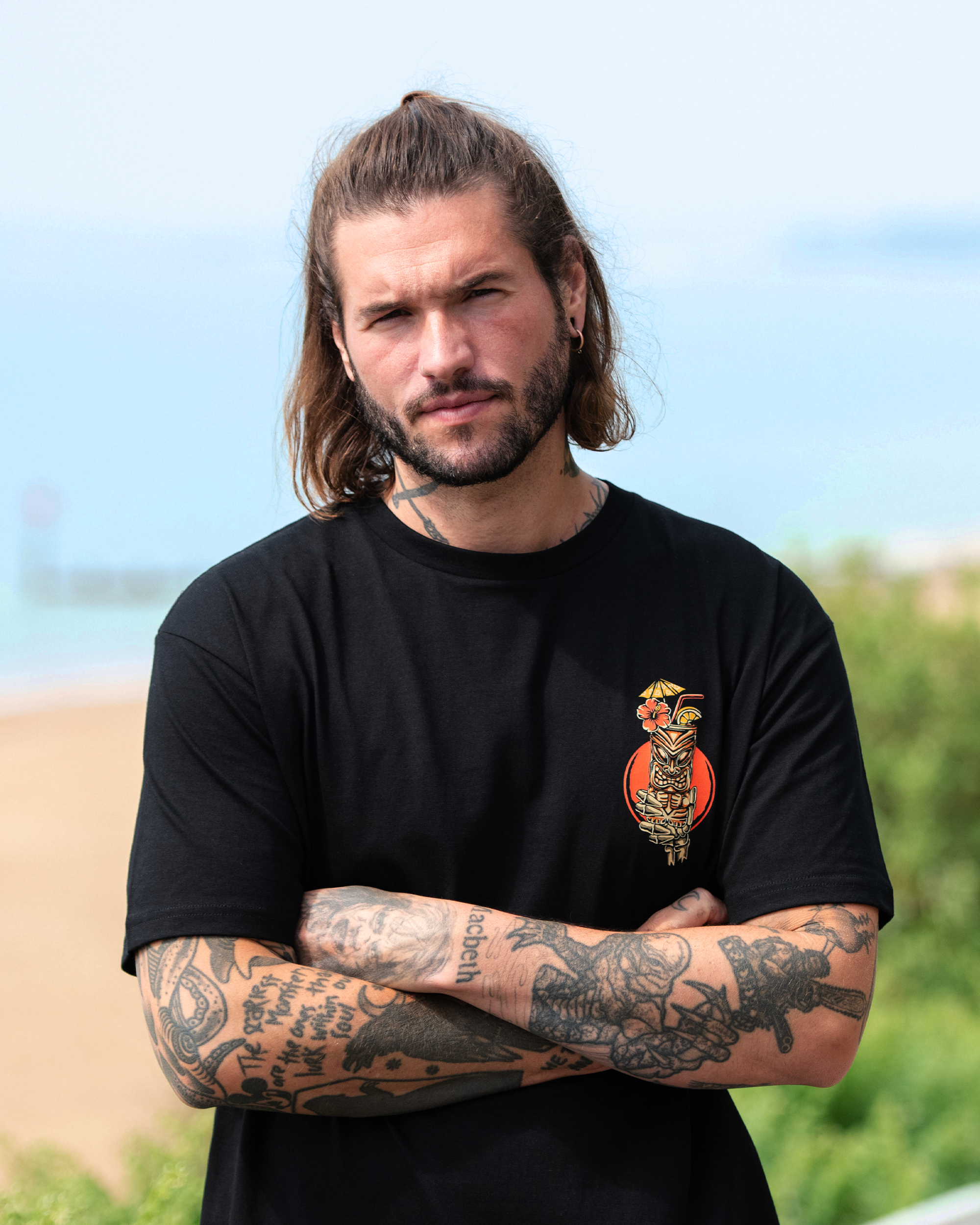 BEACH CLUB - BLACK T-SHIRT-4
