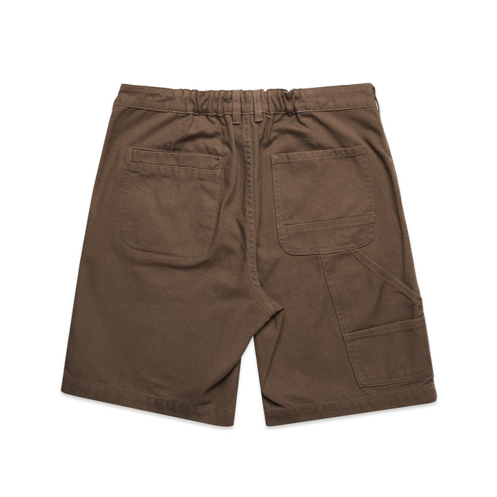 CANVAS CARGO SHORTS - BROWN