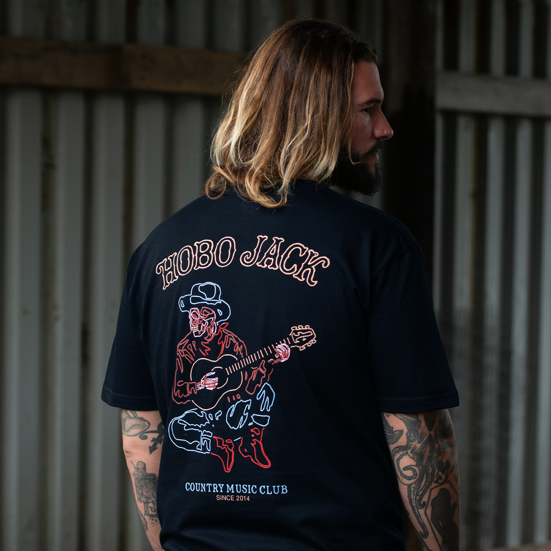 COUNTRY MUSIC CLUB - NAVY T-SHIRT - NEW STAPLE