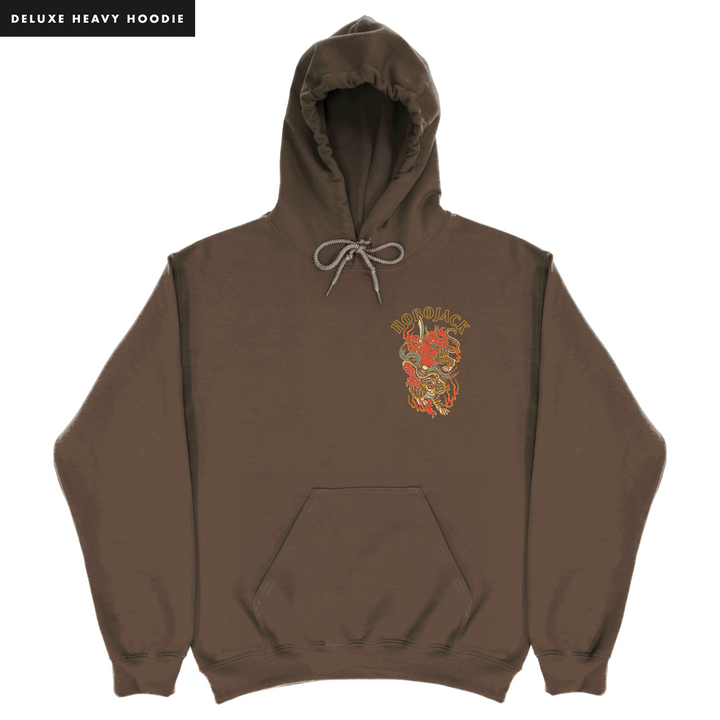 DEMON DUEL - HEAVY HOODIE - WALNUT