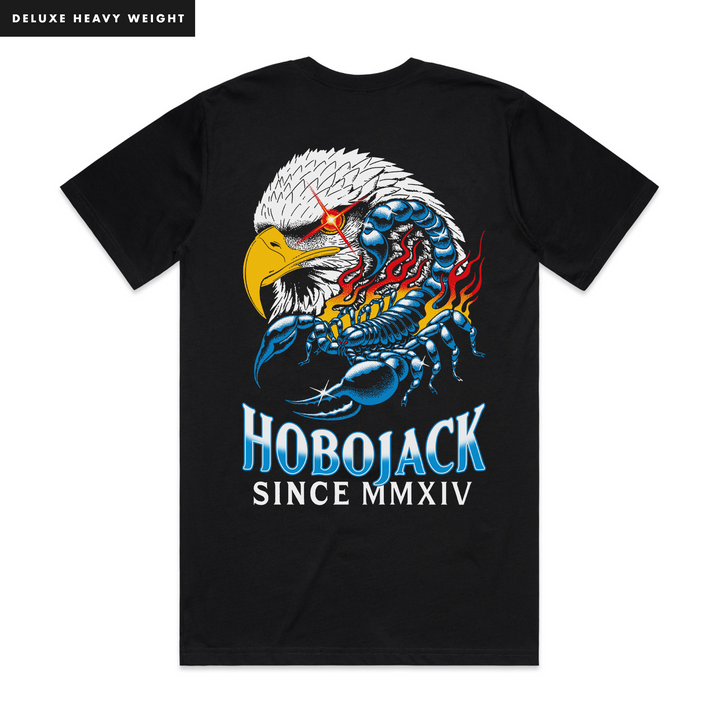 DESERT EAGLE - FRONT & BACK - BLACK T-SHIRT - DELUXE HEAVY