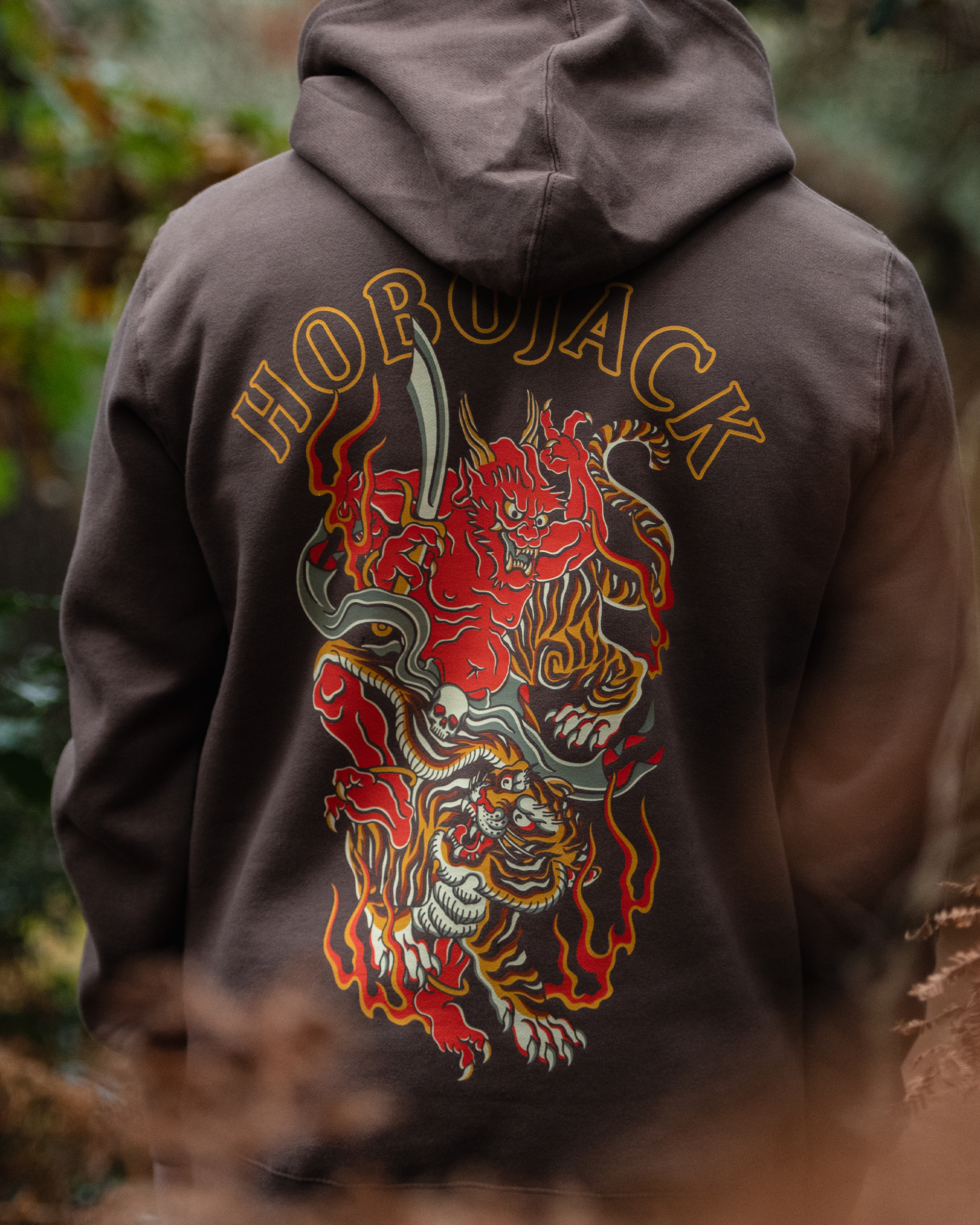 DEMON DUEL DELUXE HOODIE - WALNUT