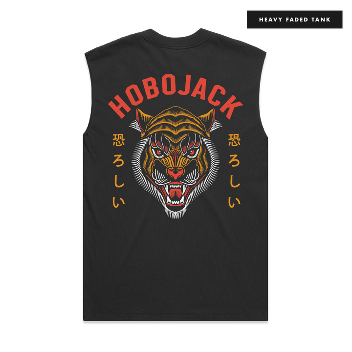 FEARSOME TIGER - TANK - FADED BLACK - DELUXE HEAVY