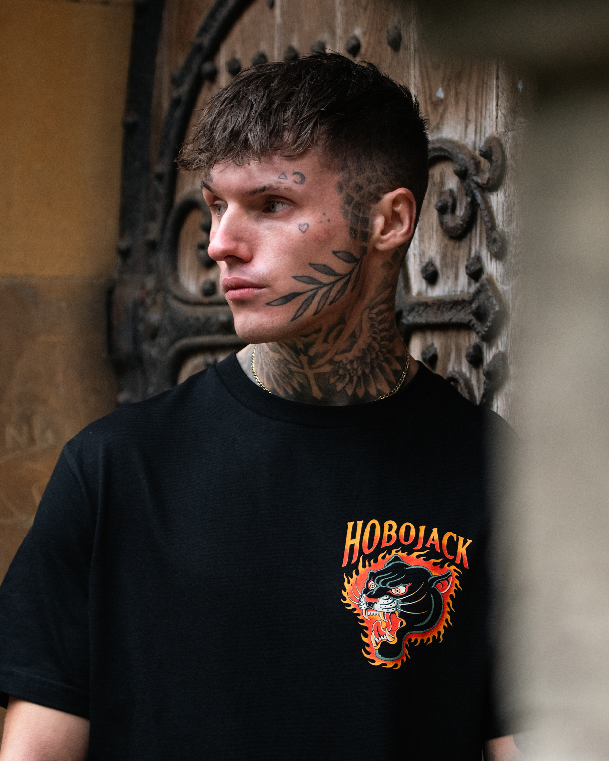 PYRO PANTHER - BLACK POCKET T-SHIRT-3