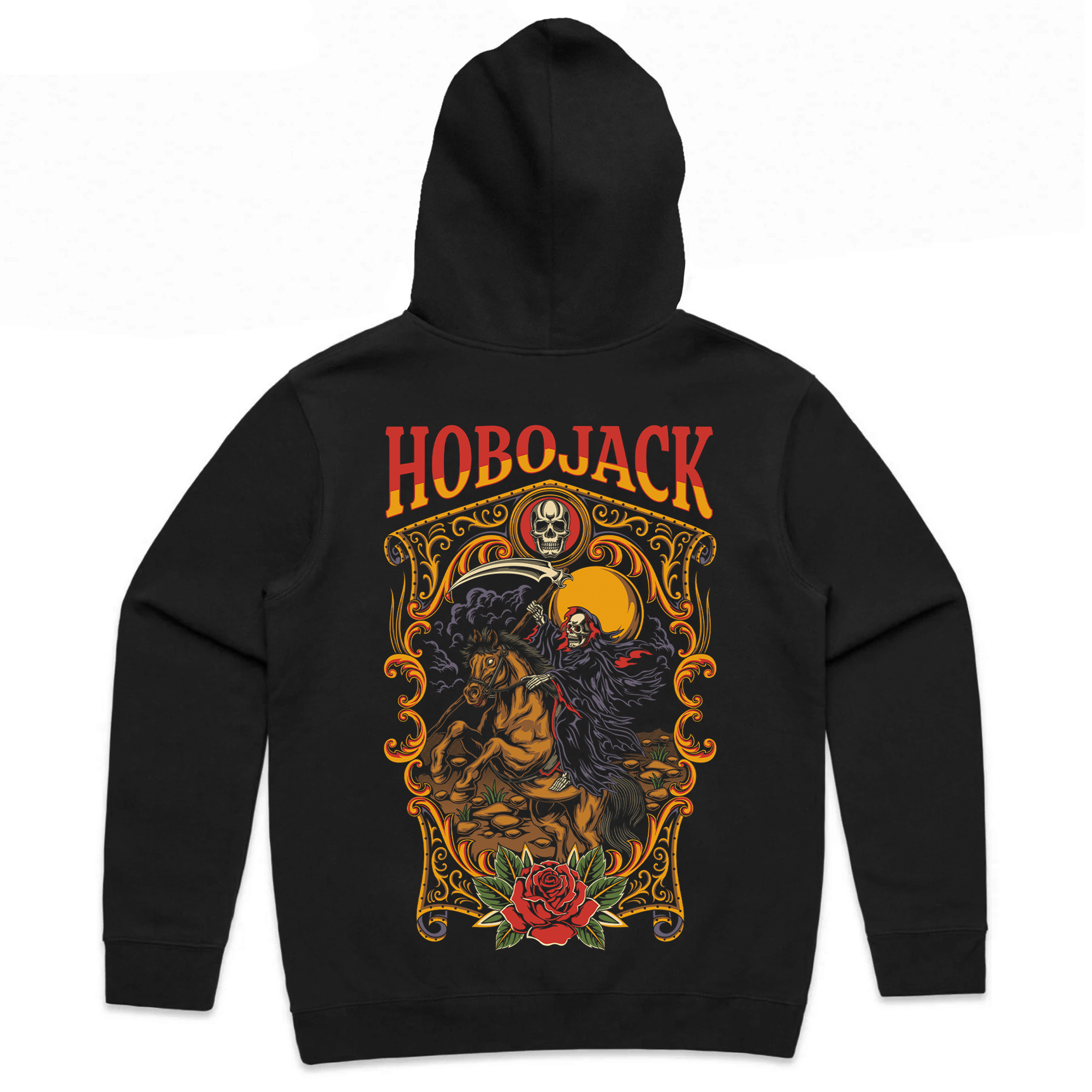 THE GRIM CAVALIER HOODIE - BLACK-1