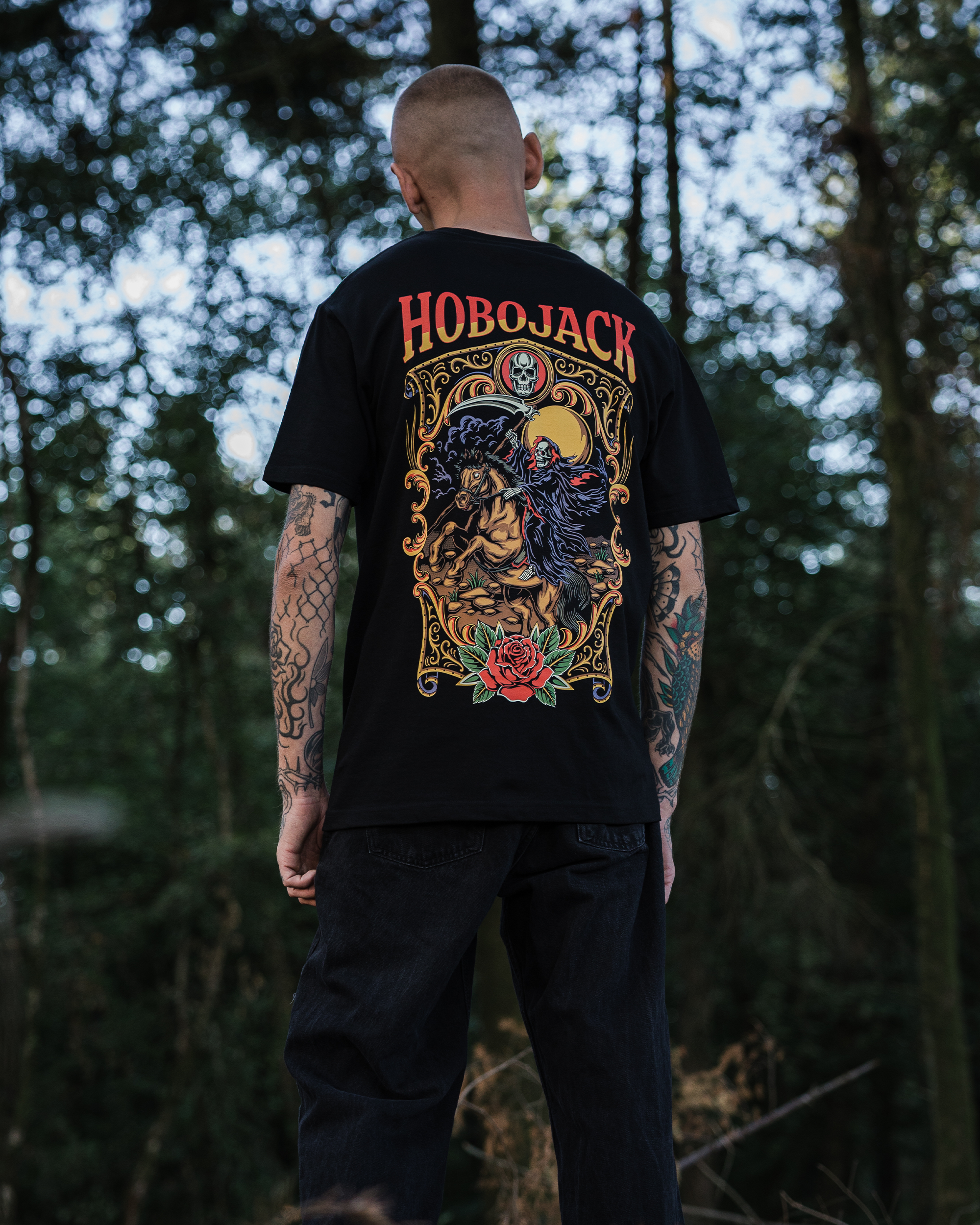 THE GRIM CAVALIER - BLACK T-SHIRT-5