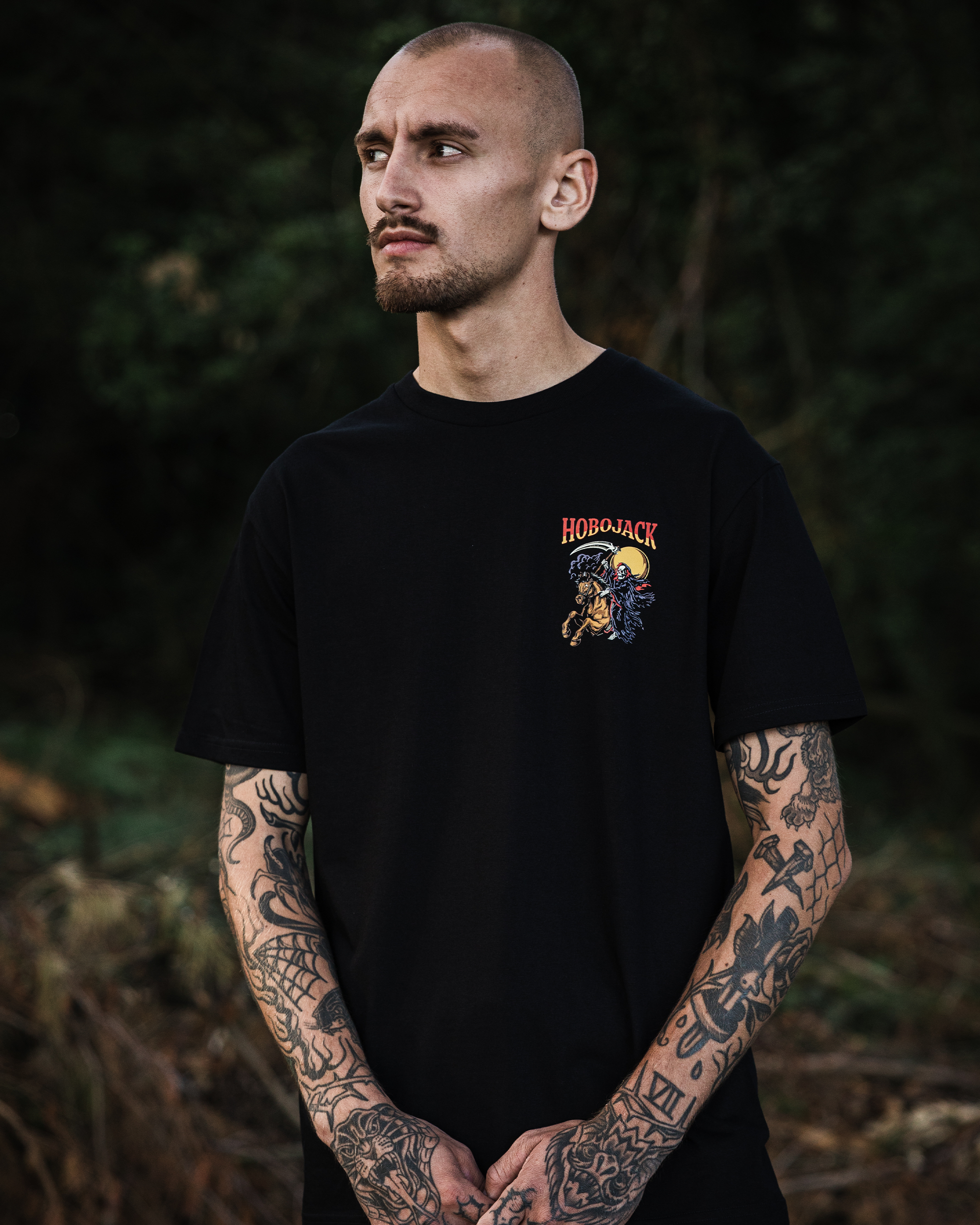 THE GRIM CAVALIER - BLACK T-SHIRT-6