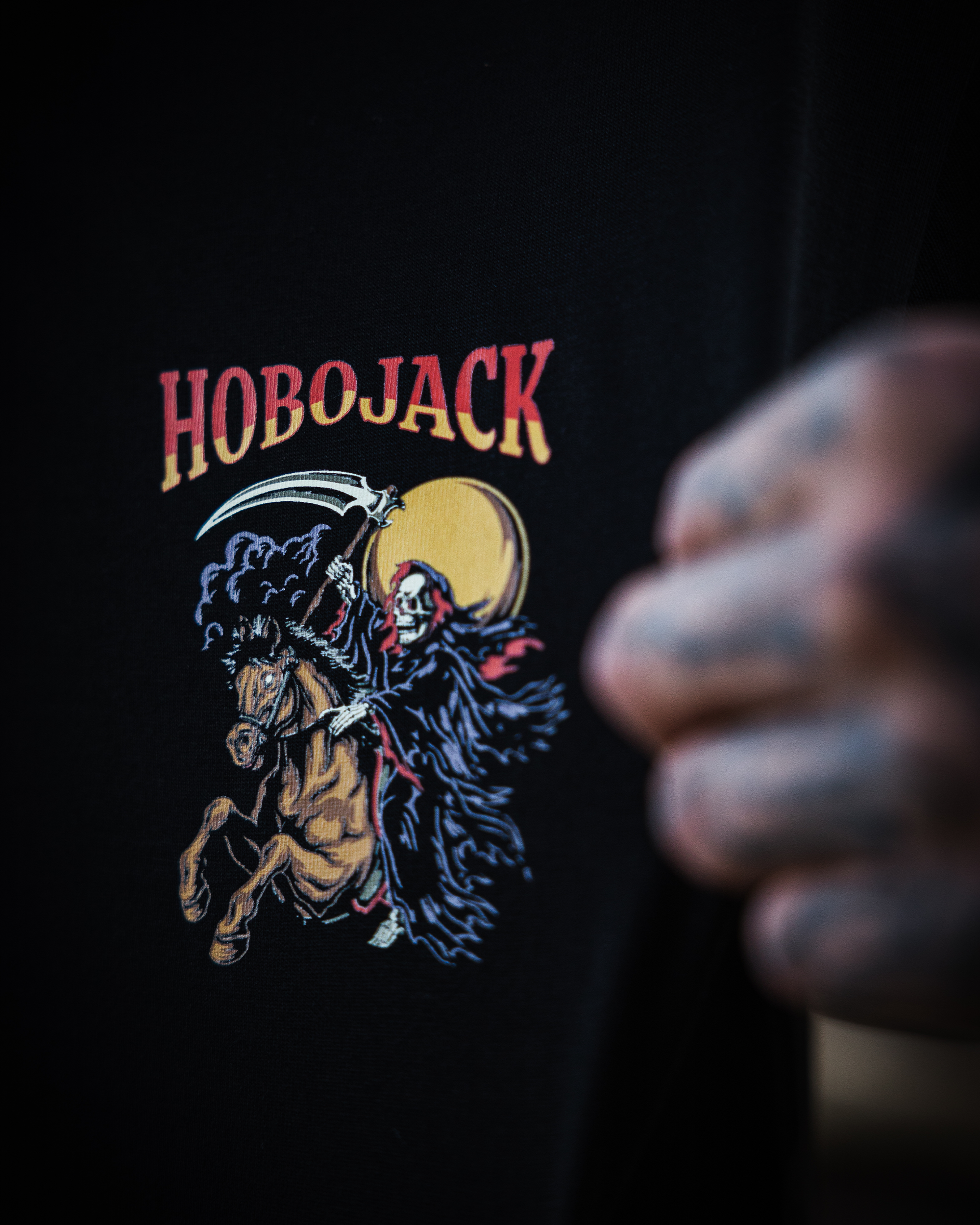 THE GRIM CAVALIER - BLACK T-SHIRT-4