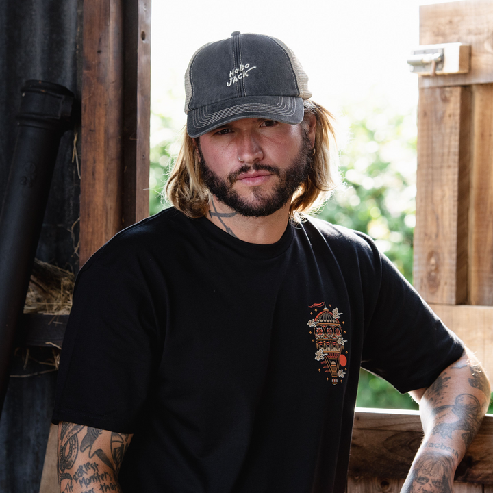 HIGHJACK - FRONT & BACK - BLACK T-SHIRT - DELUXE HEAVY