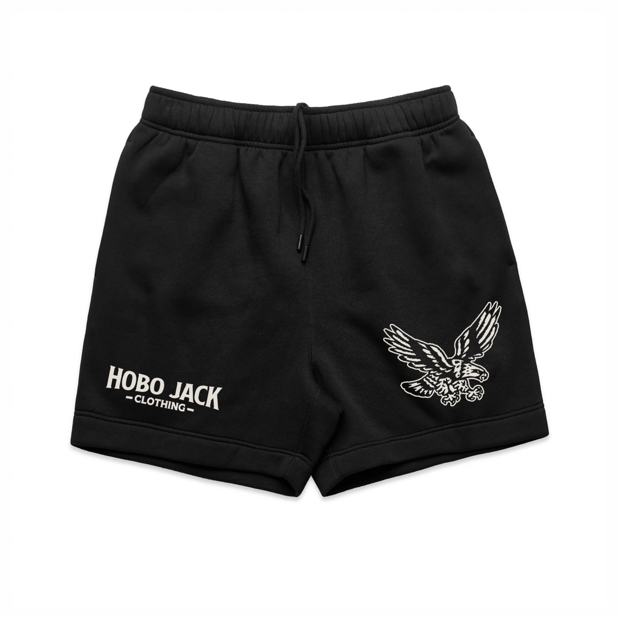 BORN FREE - BLACK TRACK SHORTS