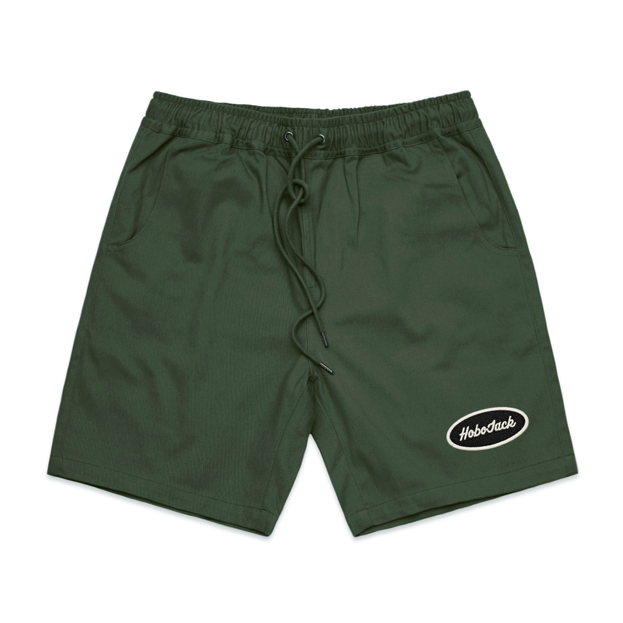 OVAL PATCH WALK SHORTS - OLIVE