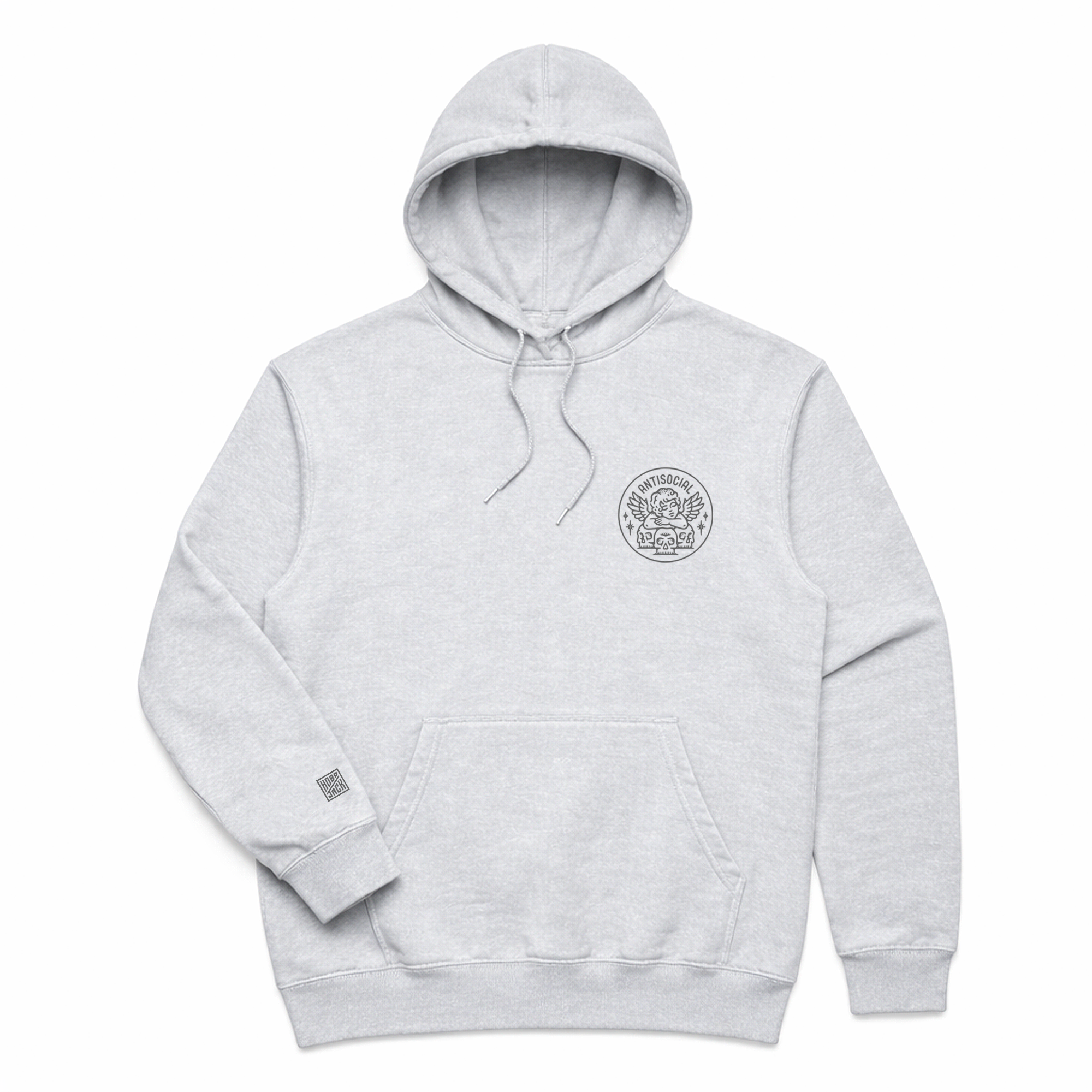 ANTISOCIAL HOODIE - ASH GREY