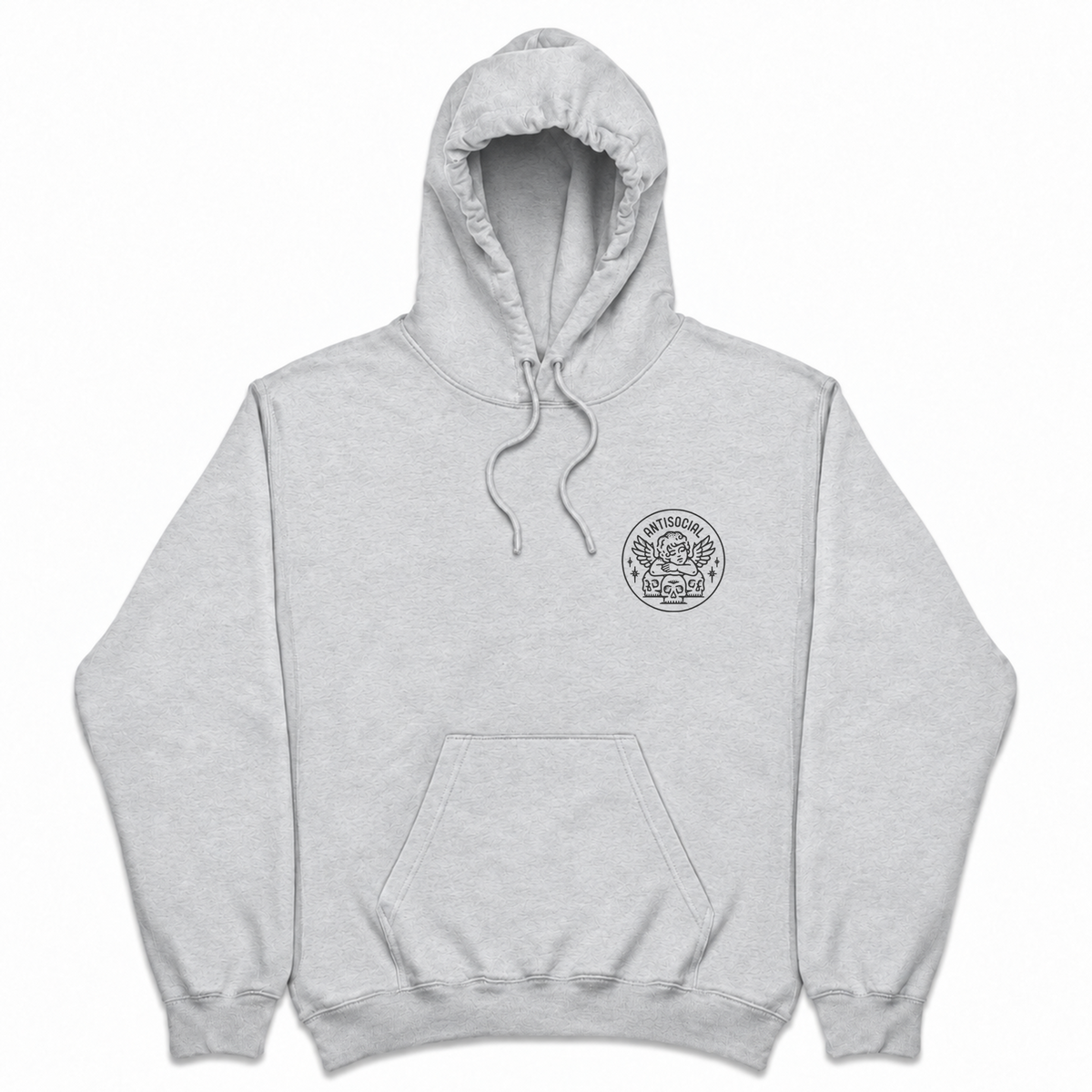 ANTISOCIAL HOODIE - ASH GREY-2
