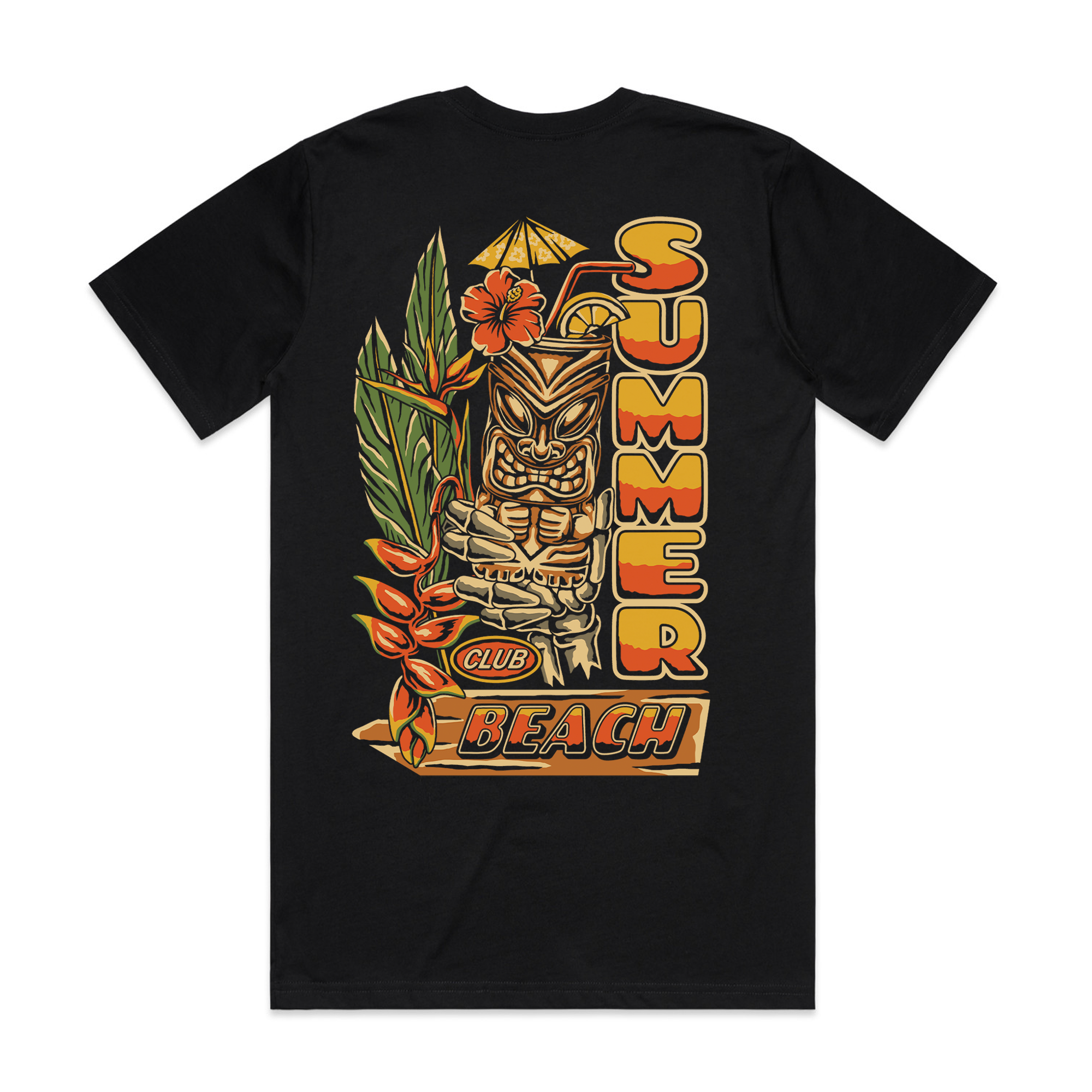 BEACH CLUB - BLACK T-SHIRT