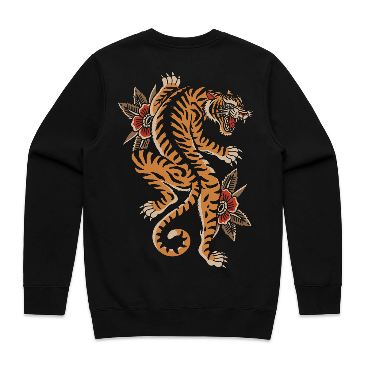 CLIMBING TIGER SWEATSHIRT - BLACK-1