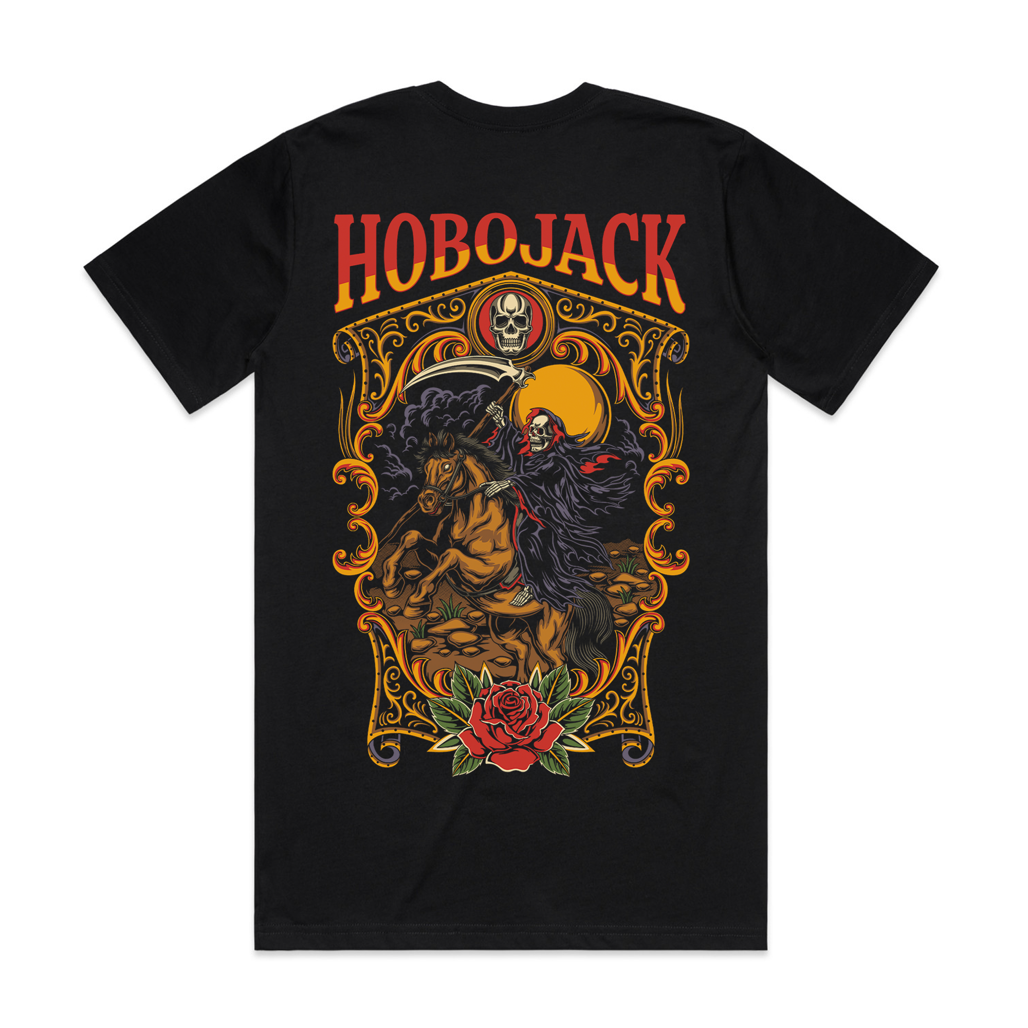 THE GRIM CAVALIER - BLACK T-SHIRT-1