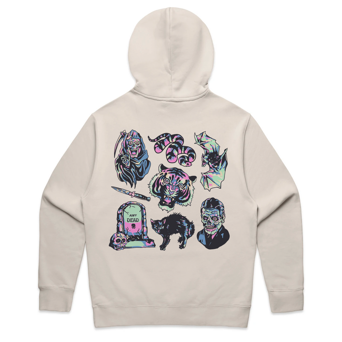 GRAVE SHIFT RELAX HOODIE - BONE
