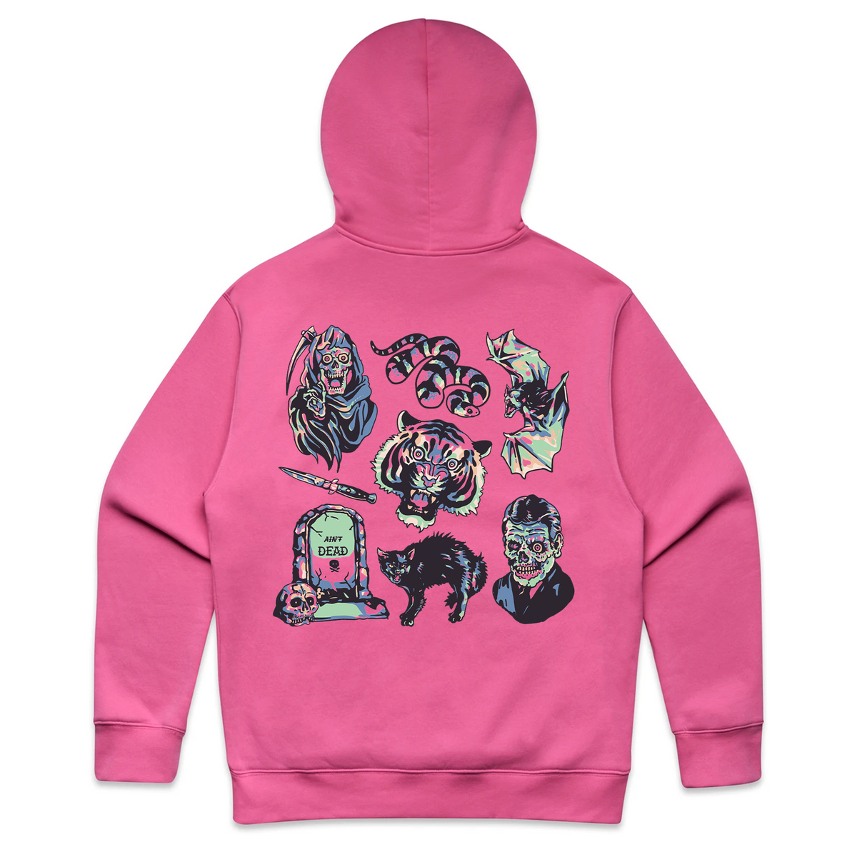 GRAVE SHIFT RELAX HOODIE - PINK EDITION