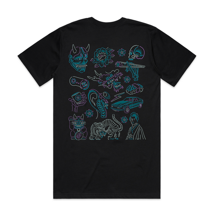 TOKYO NIGHTS - BLACK T-SHIRT