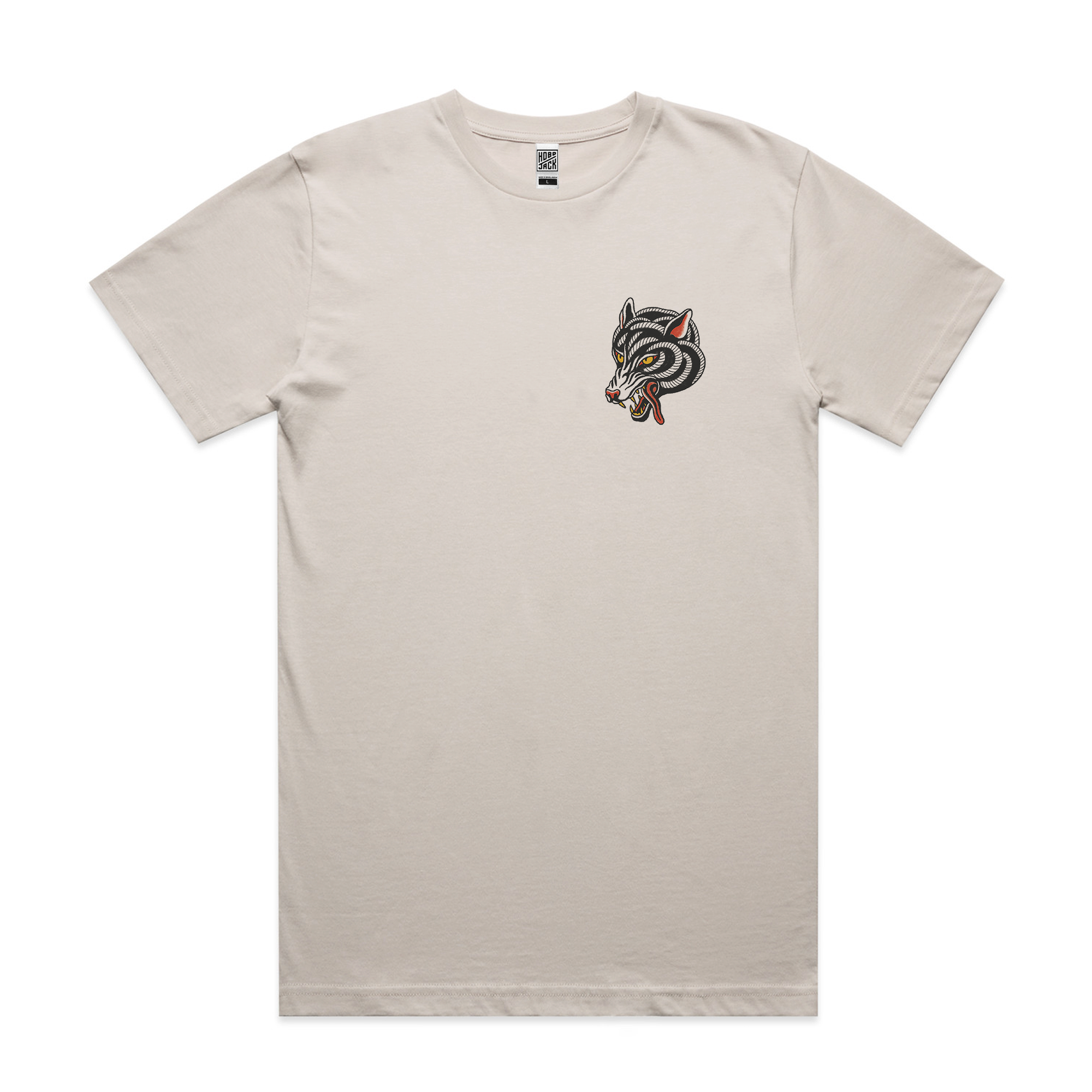 TRAD WOLF - BONE POCKET T-SHIRT