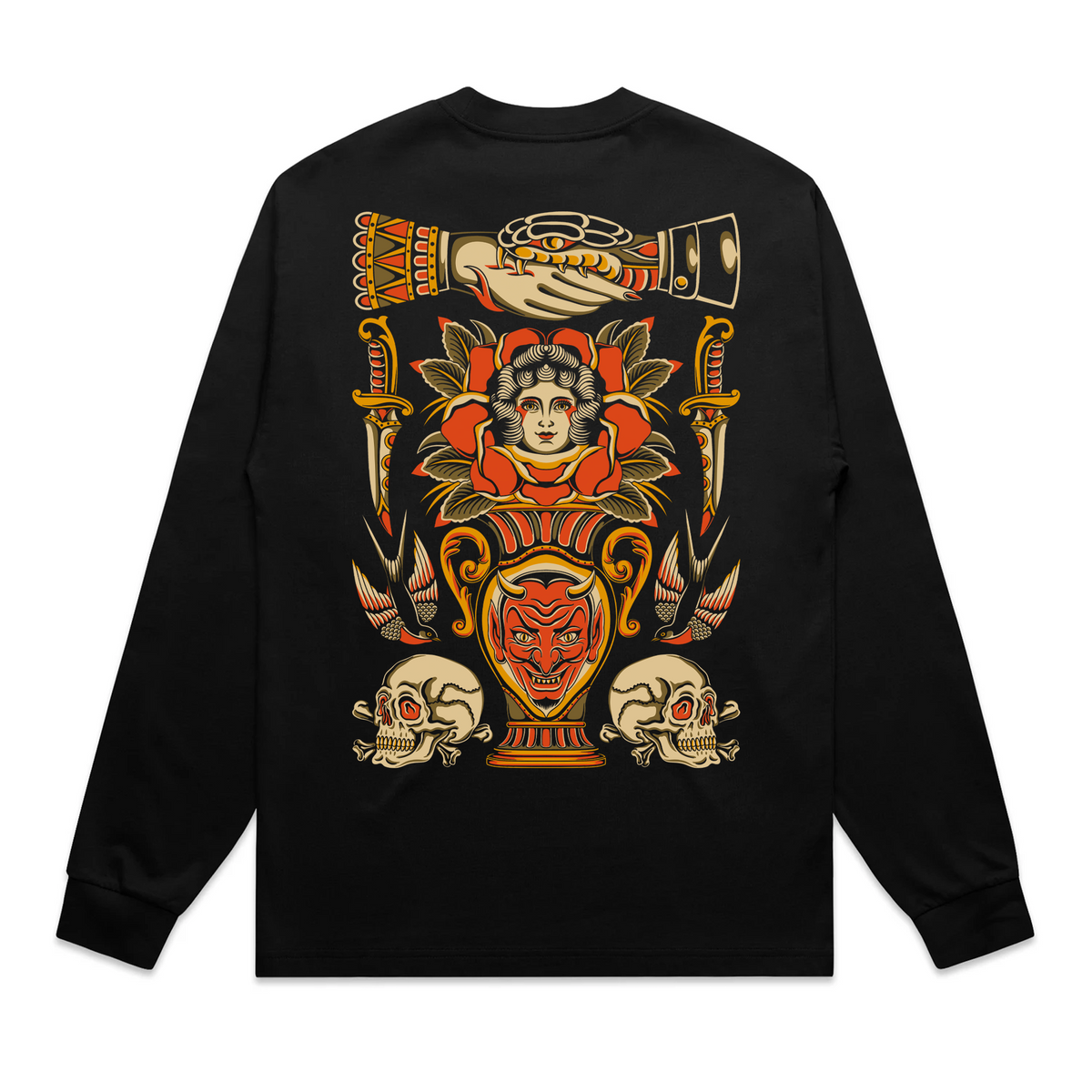 TRUE COLOURS BLACK LONG SLEEVE T-SHIRT