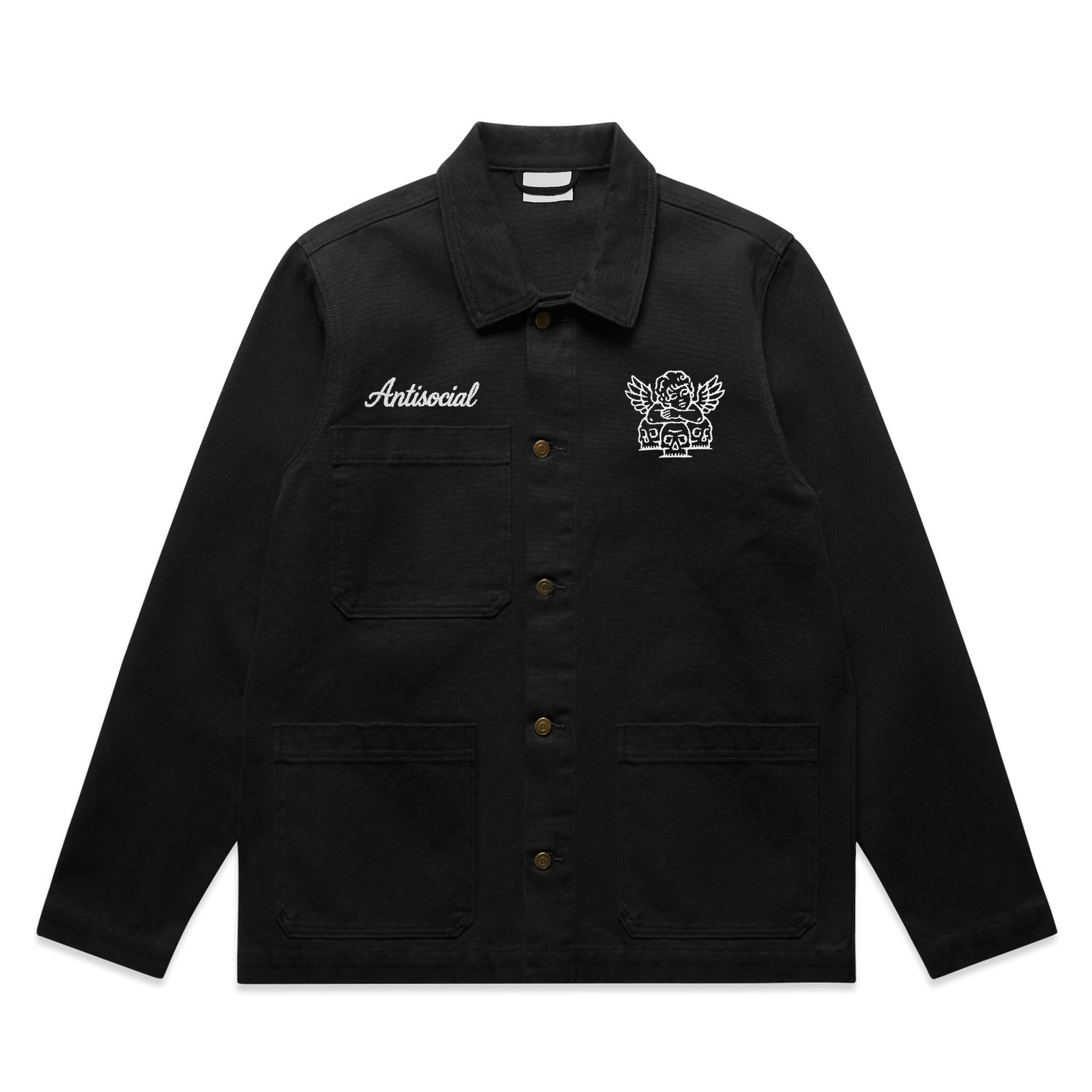 ANTISOCIAL EMBROIDERED CANVAS STAPLE JACKET