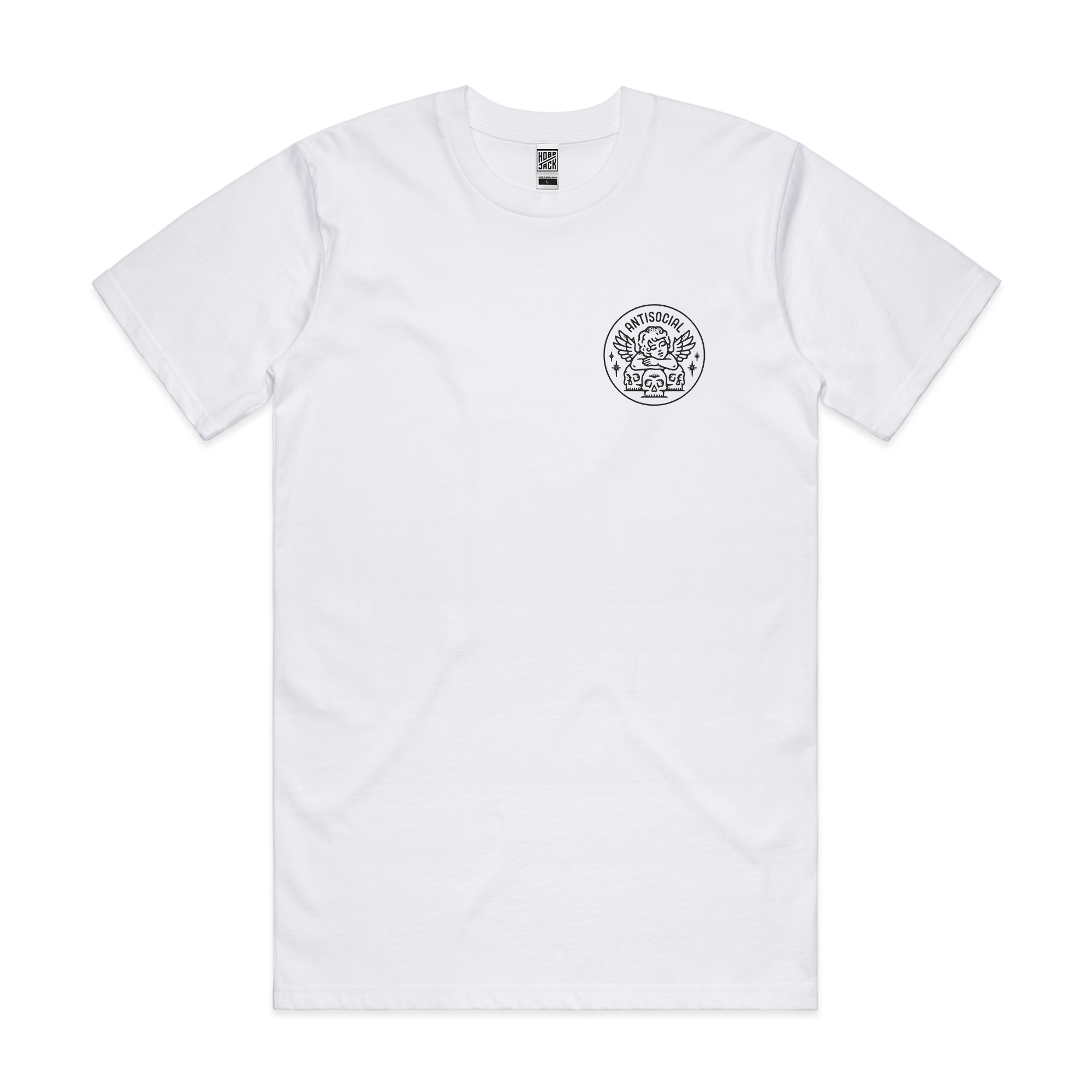 ANTISOCIAL - WHITE POCKET T-SHIRT