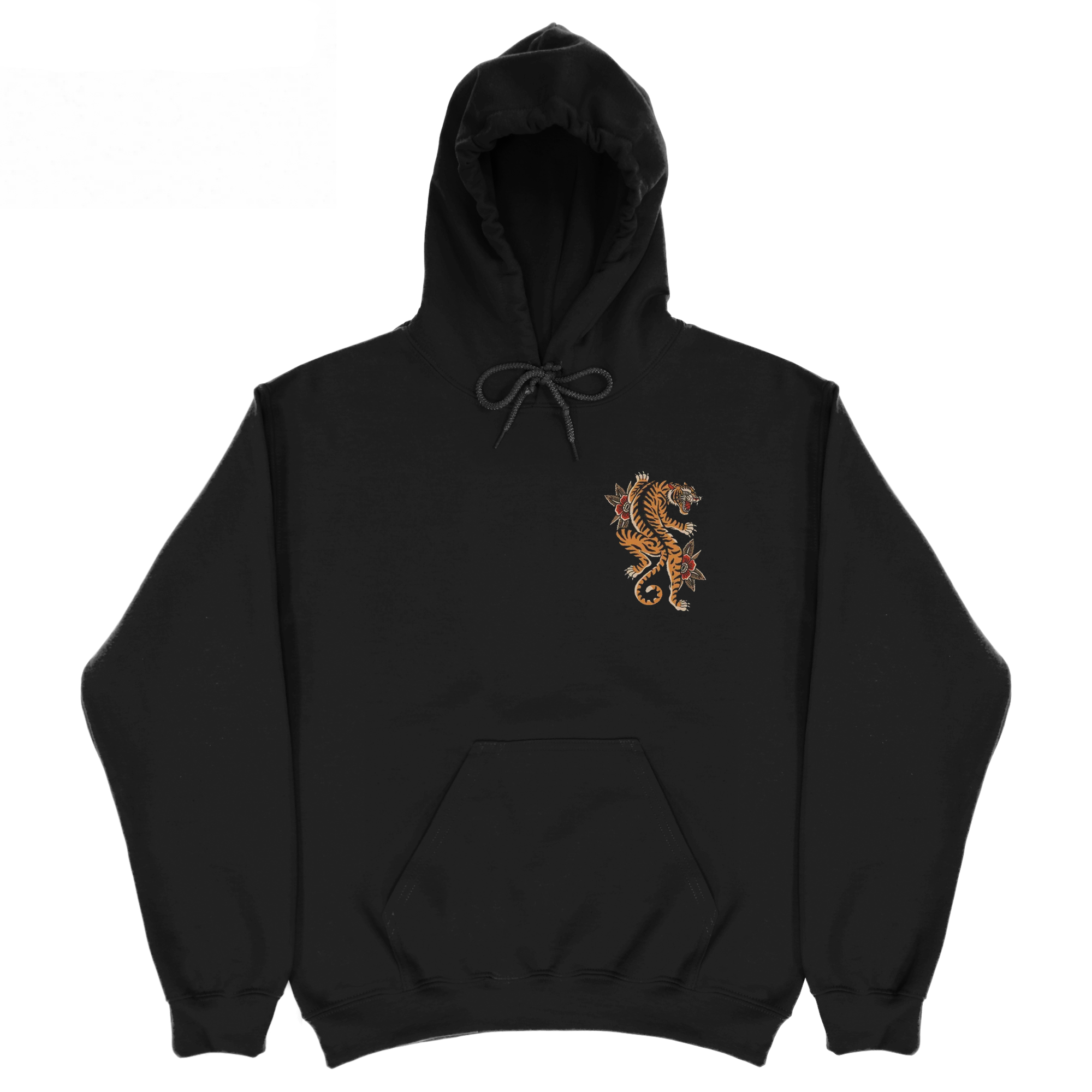 CLIMBING TIGER DELUXE HOODIE - BLACK
