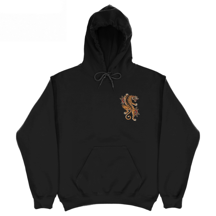 CLIMBING TIGER DELUXE HOODIE - BLACK