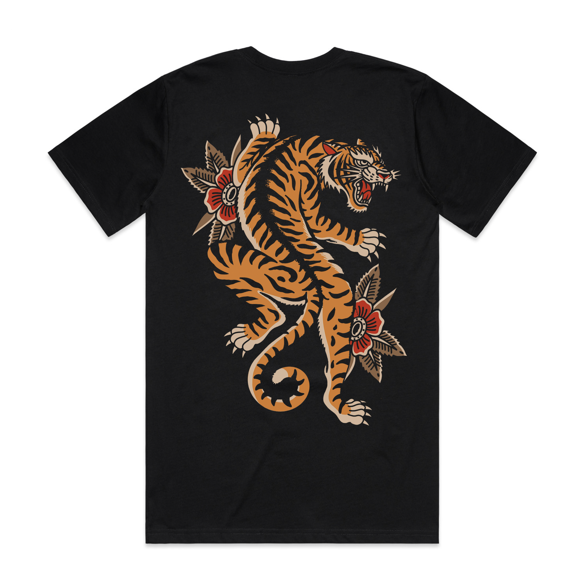 CLIMBING TIGER FRONT & BACK T-SHIRT