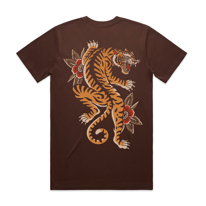 CLIMBING TIGER FRONT & BACK T-SHIRT