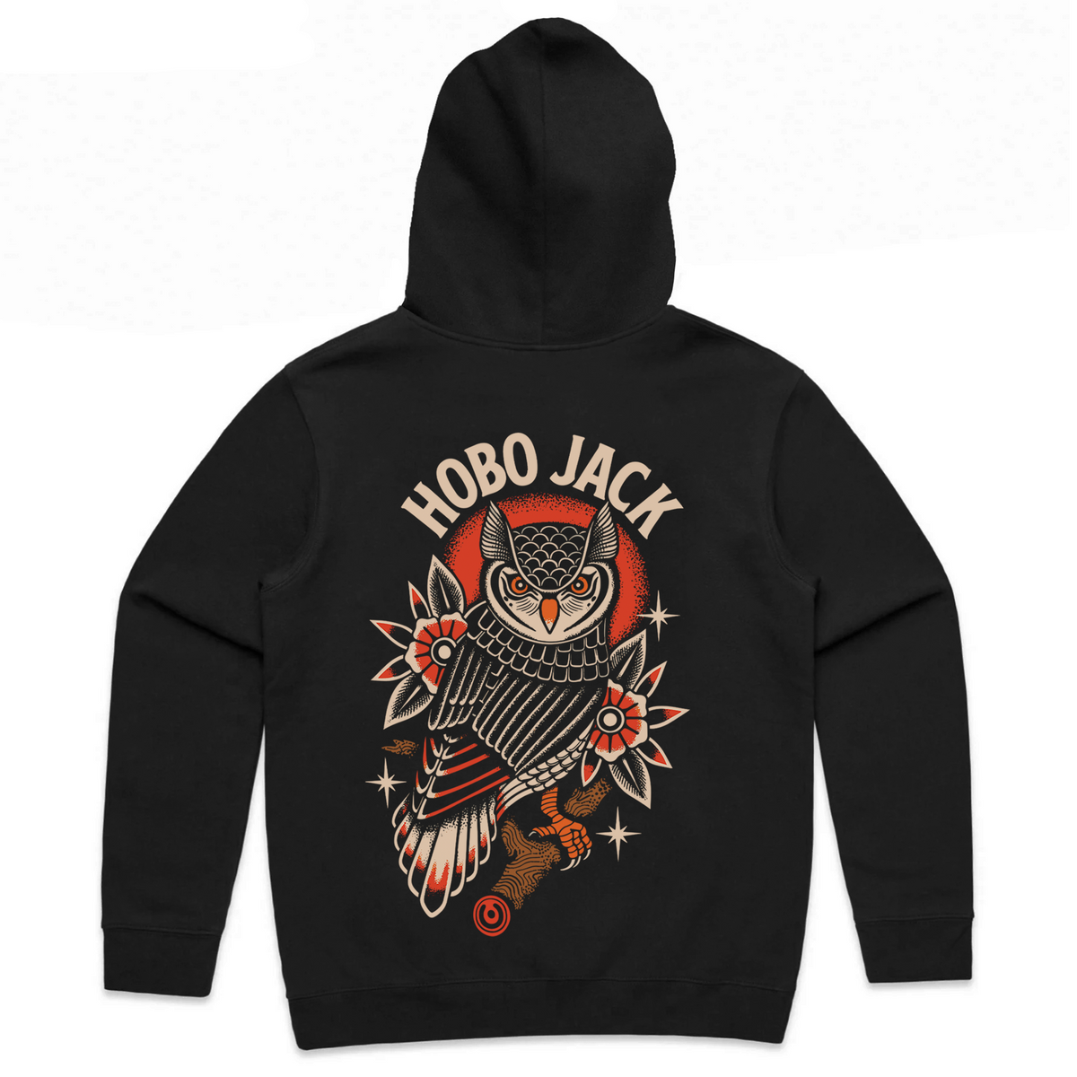 DUSK+FEATHER HOODIE - BLACK-1