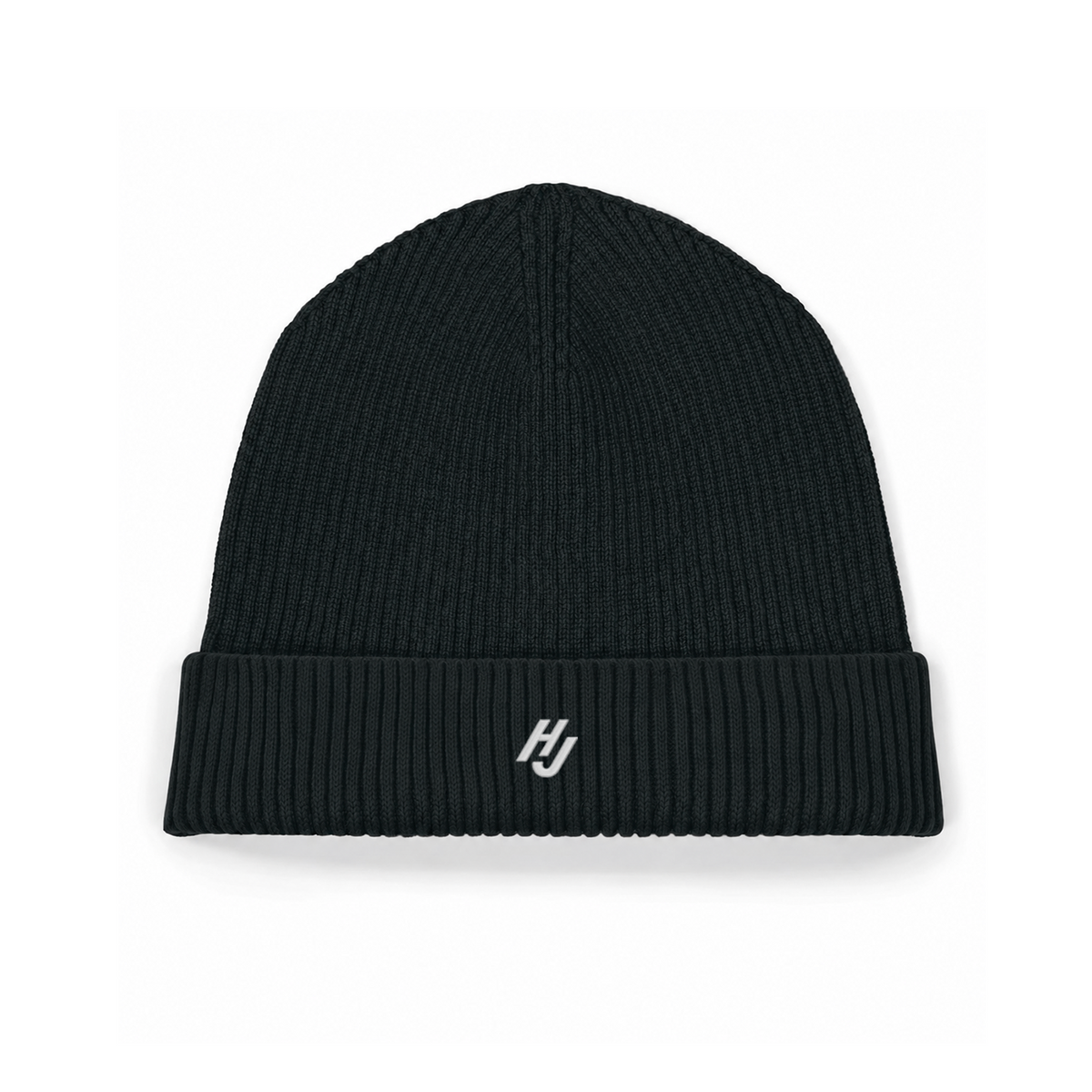 HJ MONOGRAM FISHERMAN BEANIE - BLACK-1