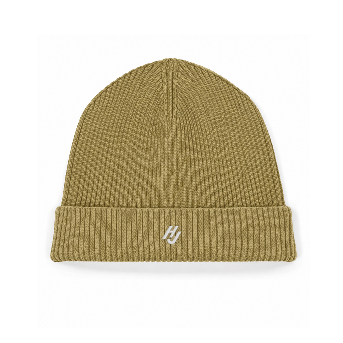 HJ MONOGRAM FISHERMAN BEANIE - FADED OLIVE-1