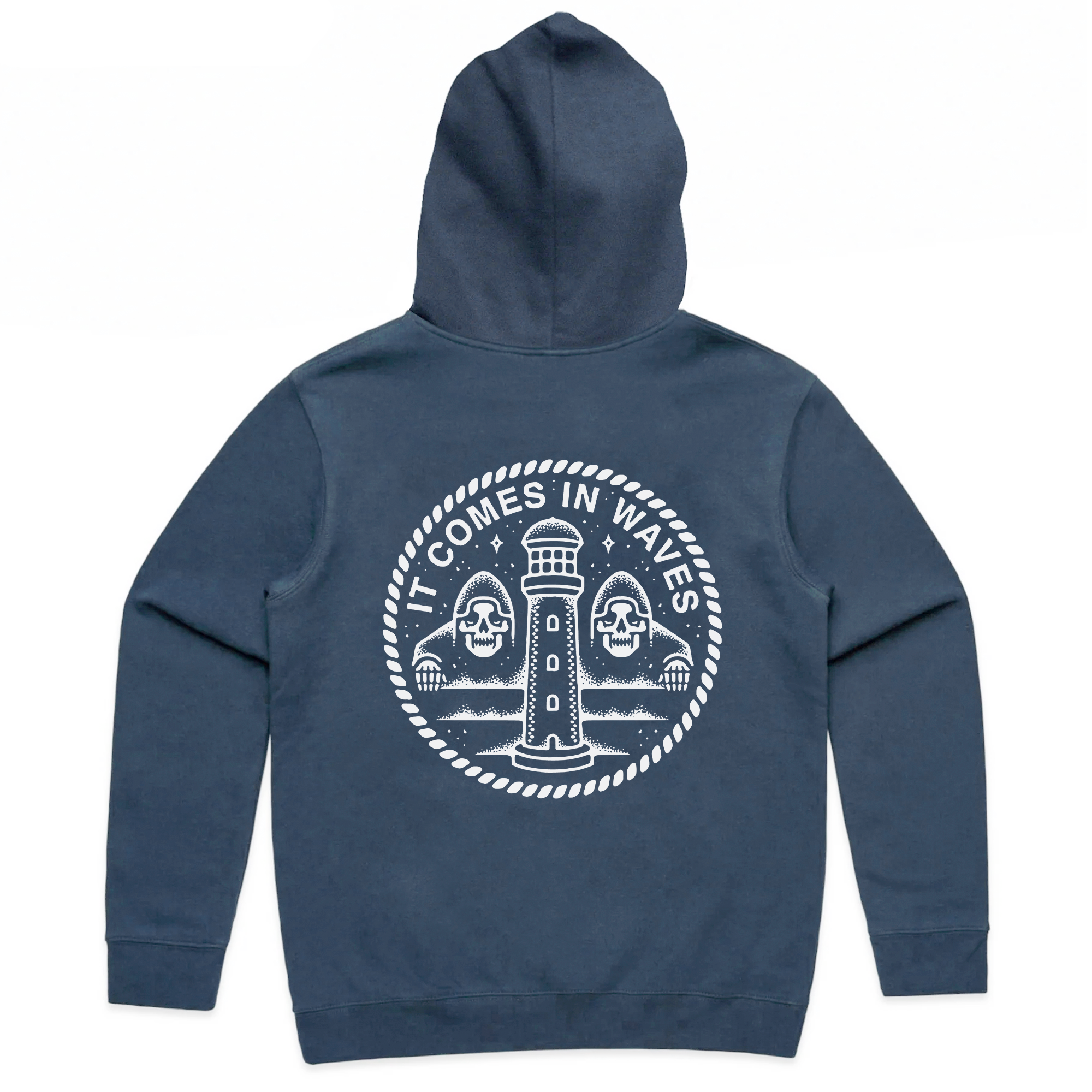 IT COMES IN WAVES DELUXE HOODIE - PETROL