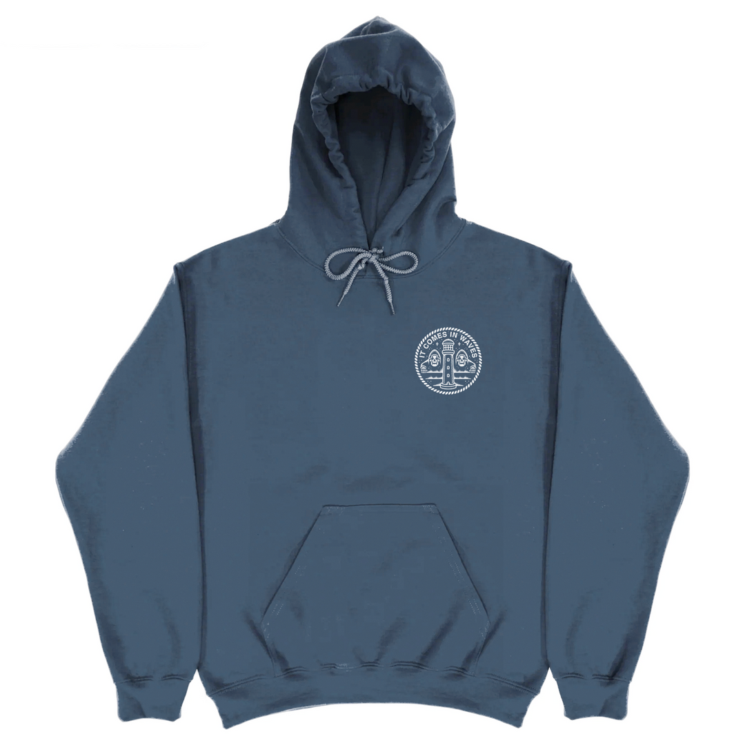IT COMES IN WAVES DELUXE HOODIE - PETROL