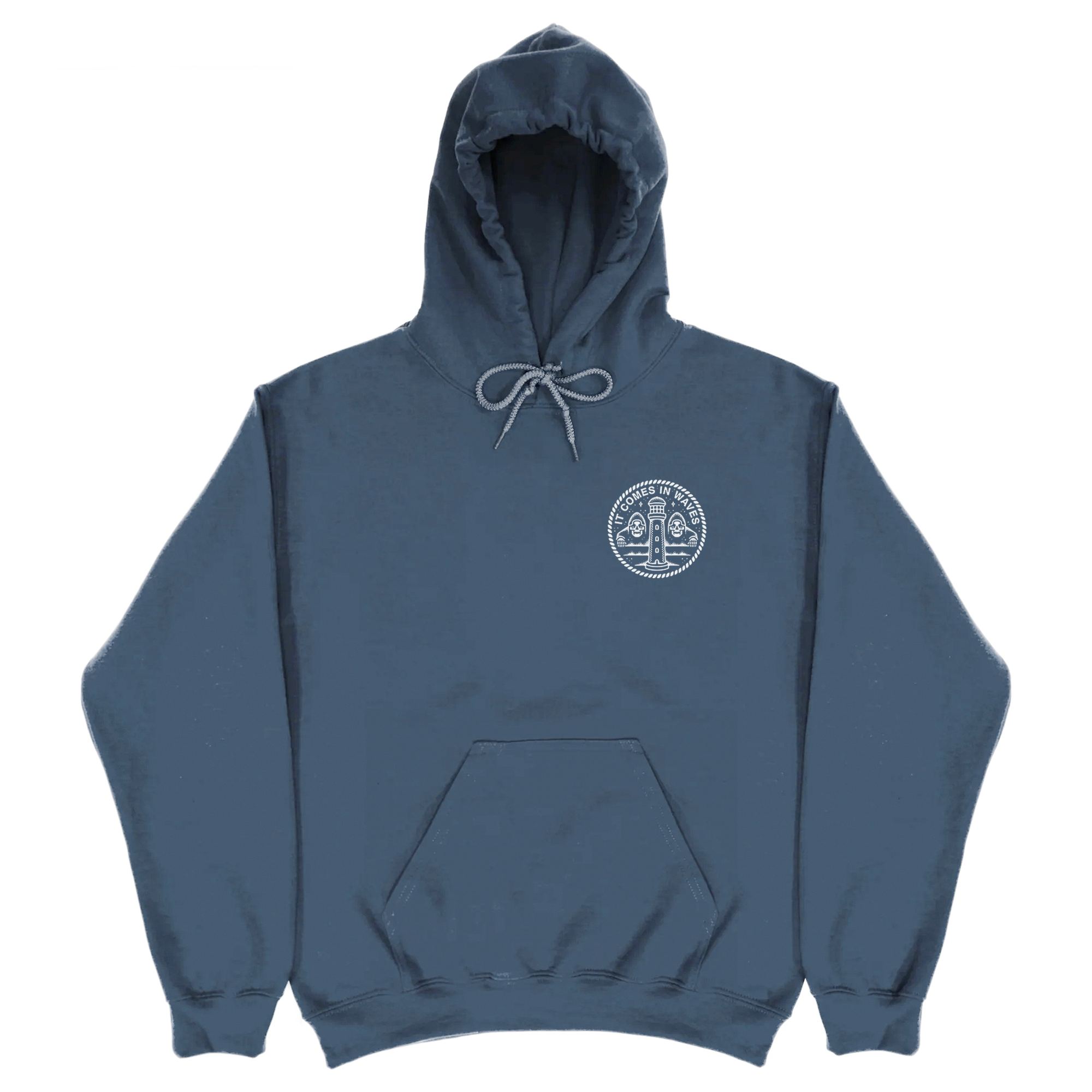 IT COMES IN WAVES DELUXE HOODIE - PETROL-3