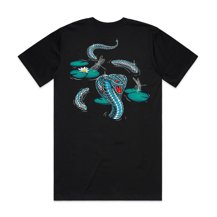 VIPER LILY - FRONT & BACK BLACK T-SHIRT