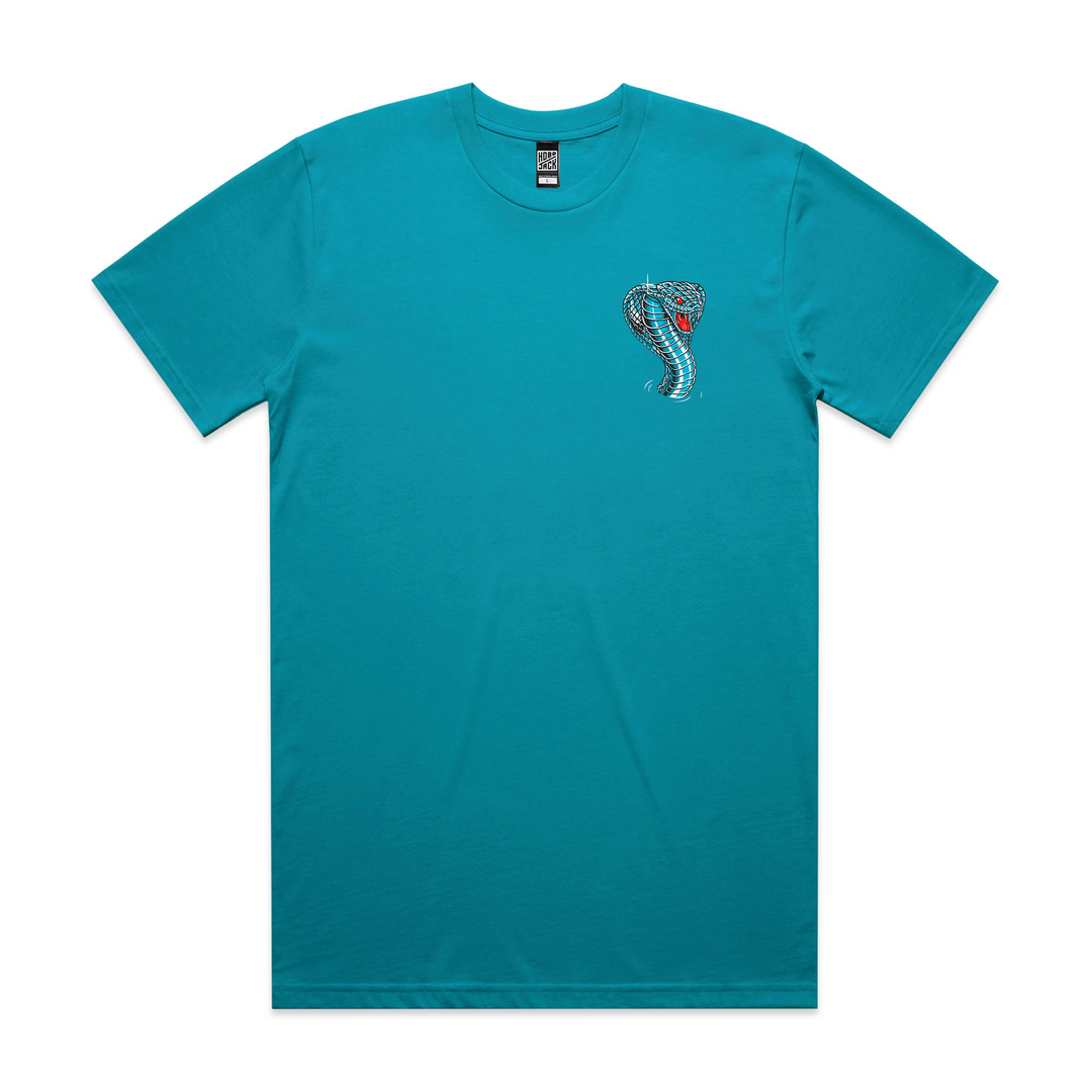VIPER LILY - FRONT & BACK TEAL T-SHIRT