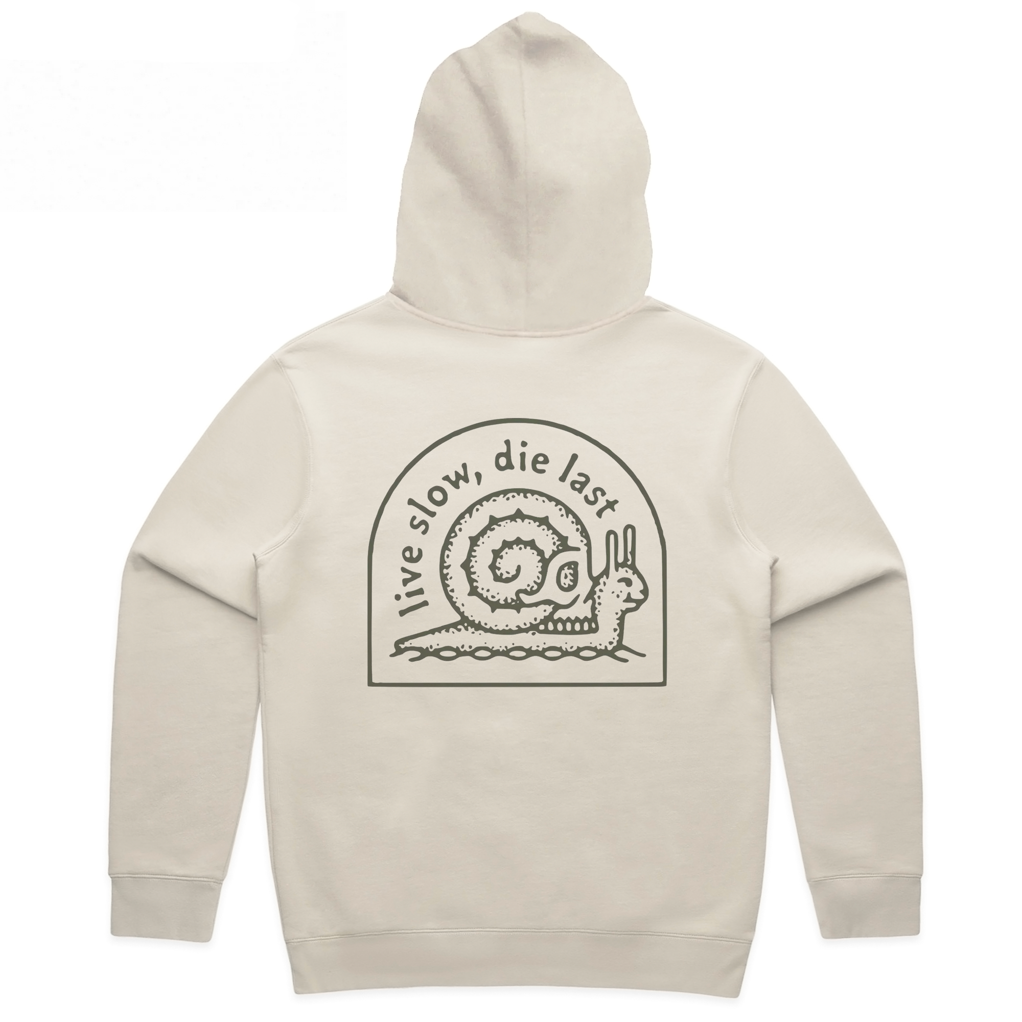 LIVE SLOW, DIE LAST DELUXE HOODIE - ECRU
