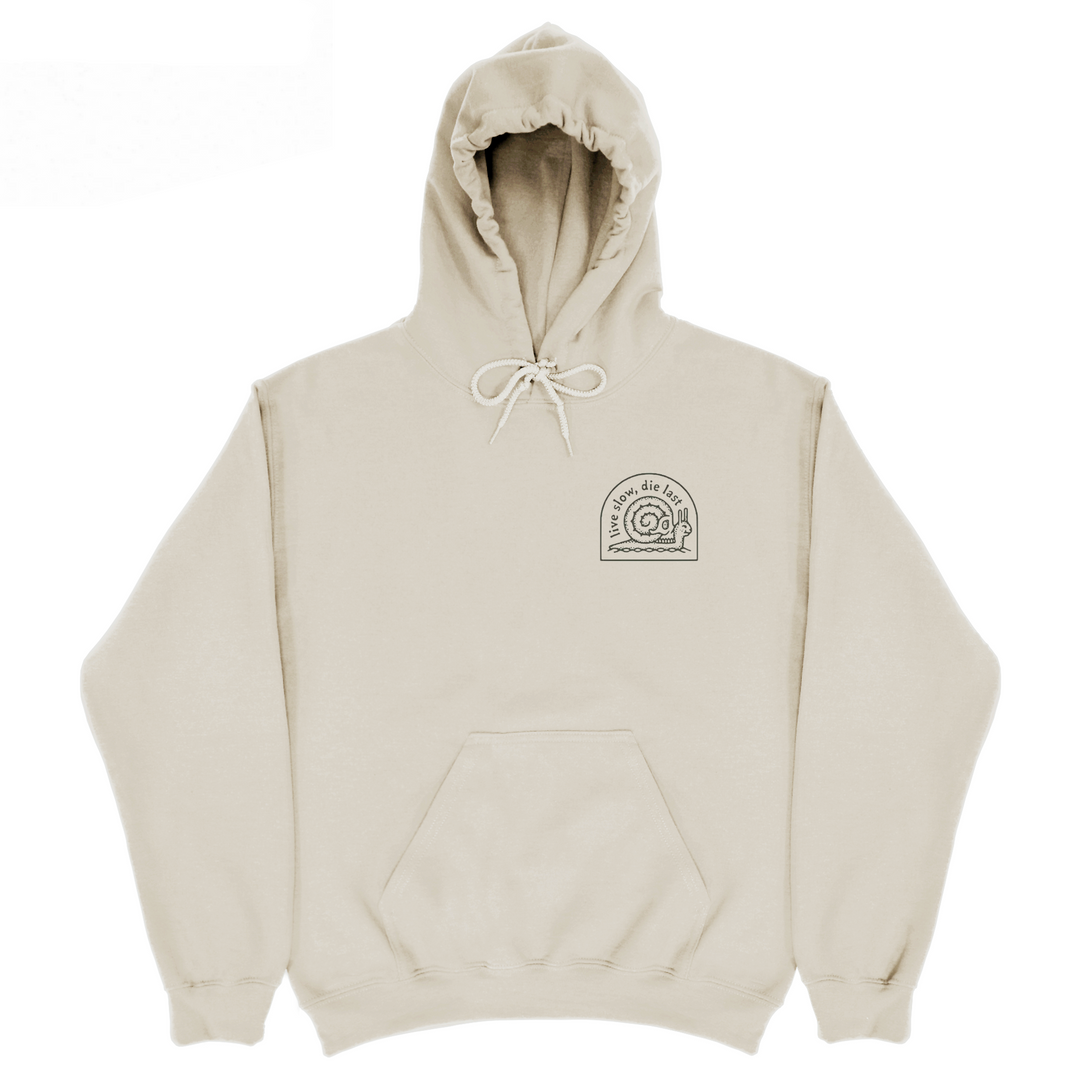 LIVE SLOW, DIE LAST DELUXE HOODIE - ECRU