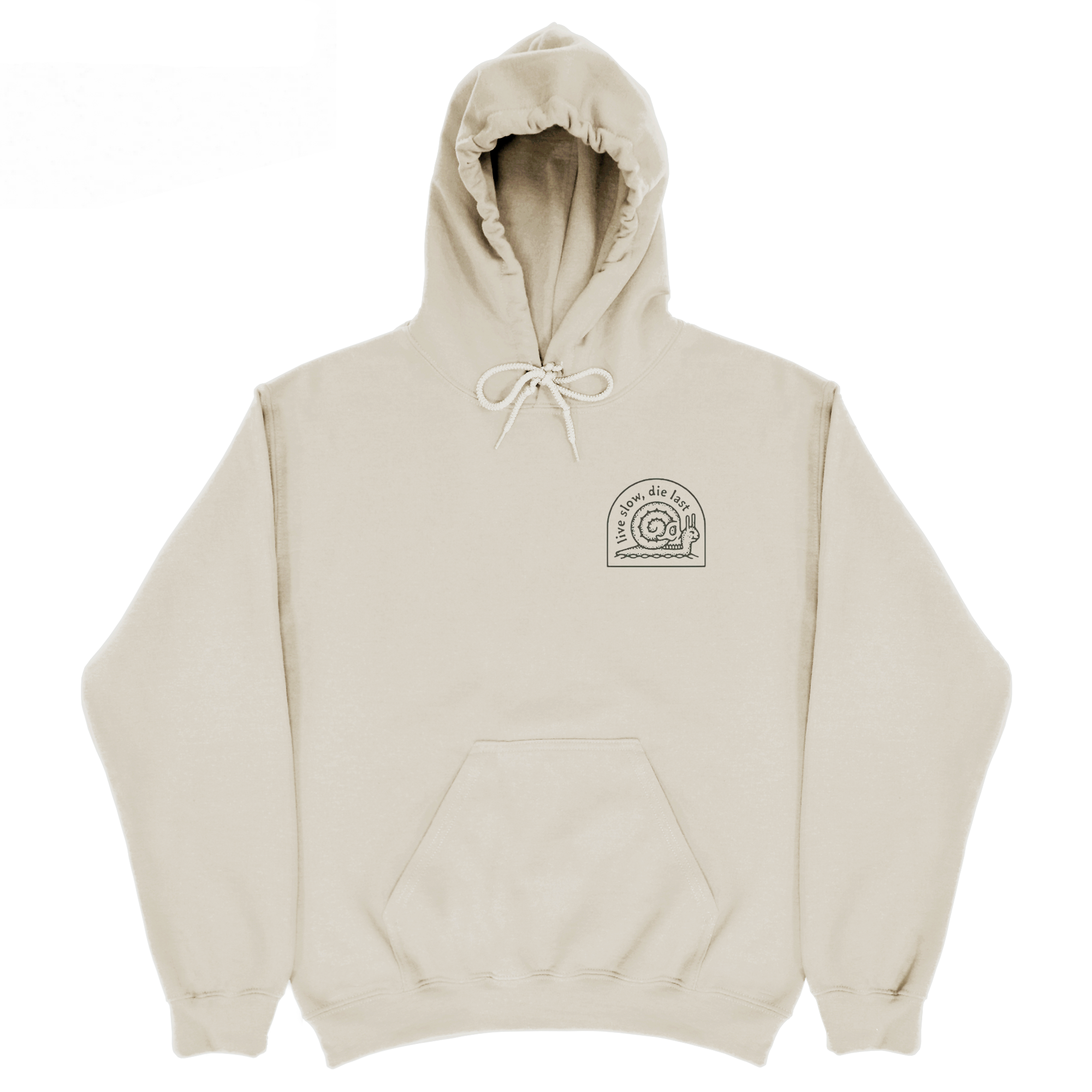 LIVE SLOW, DIE LAST DELUXE HOODIE - ECRU