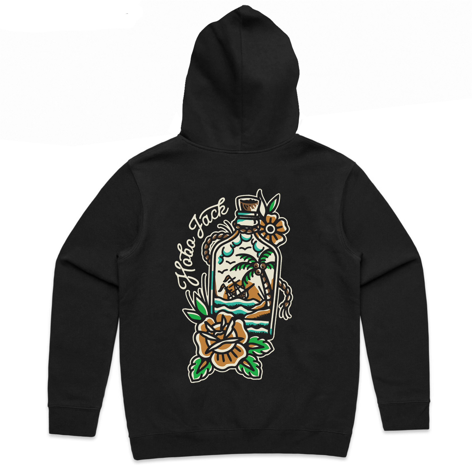 MESSAGE IN A BOTTLE DELUXE HOODIE - BLACK